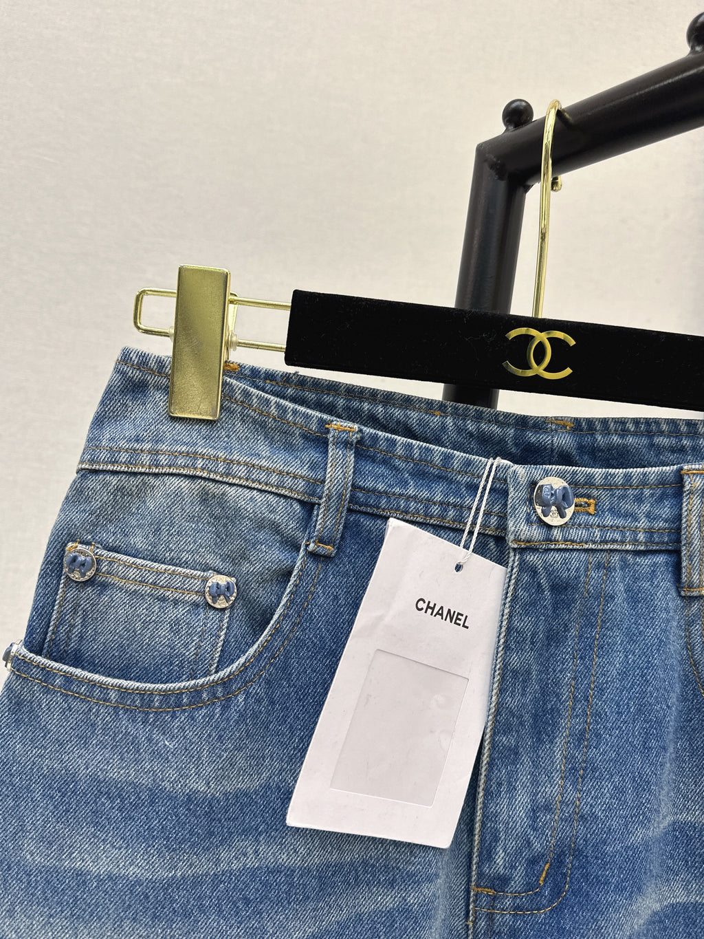 Distressed Washed Denim Set