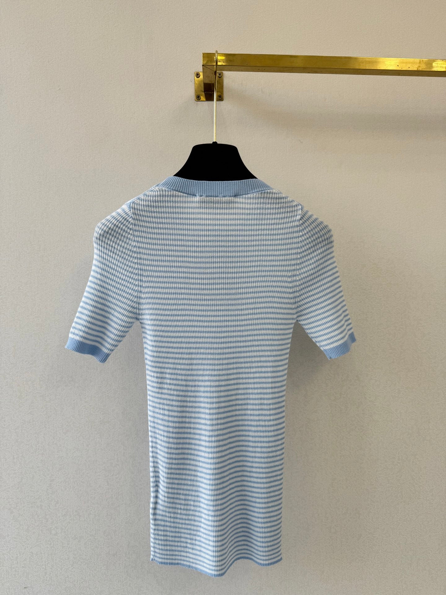 Striped short-sleeved shirt