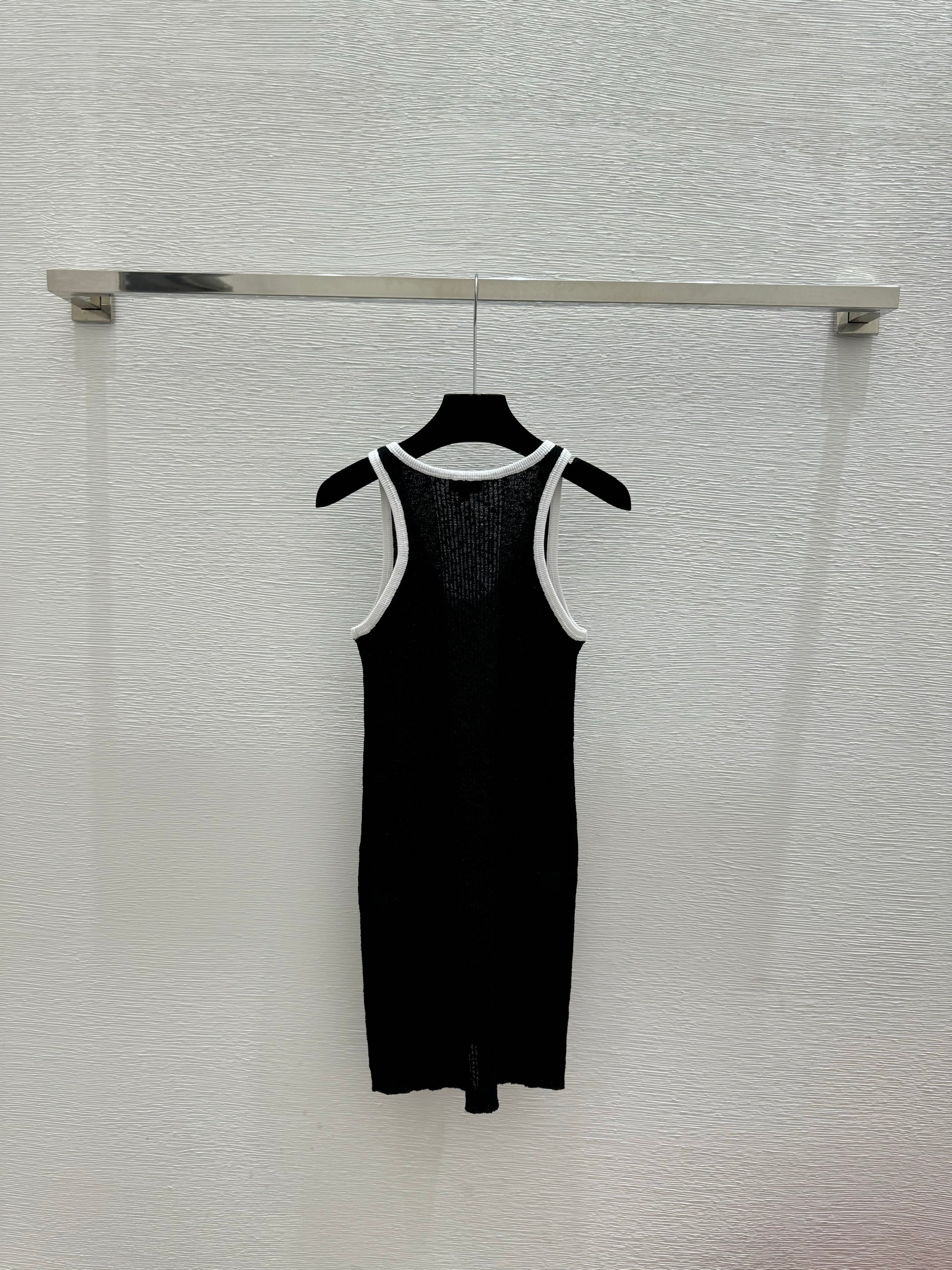 Black Knit Vest Dress