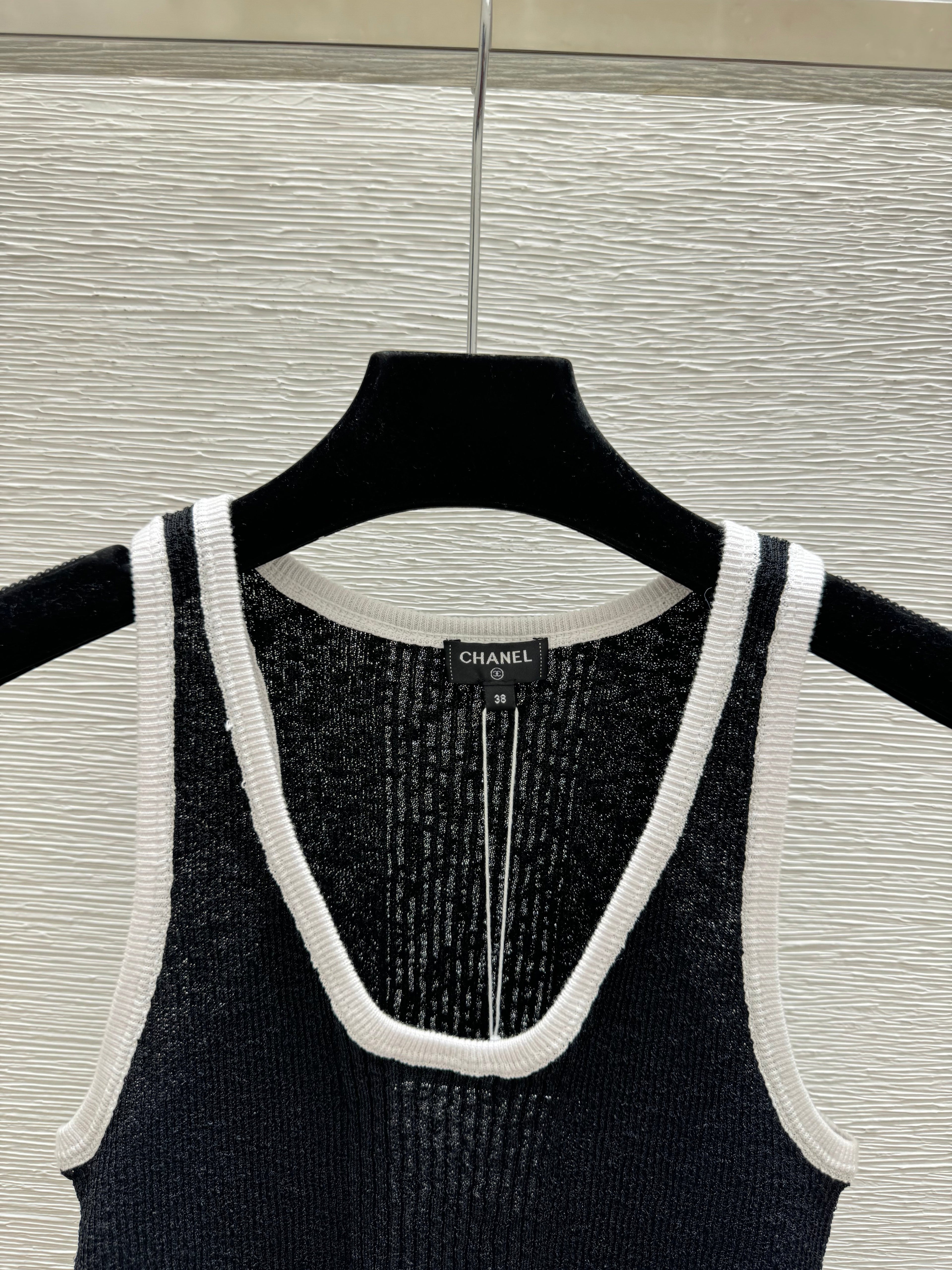 Black Knit Vest Dress