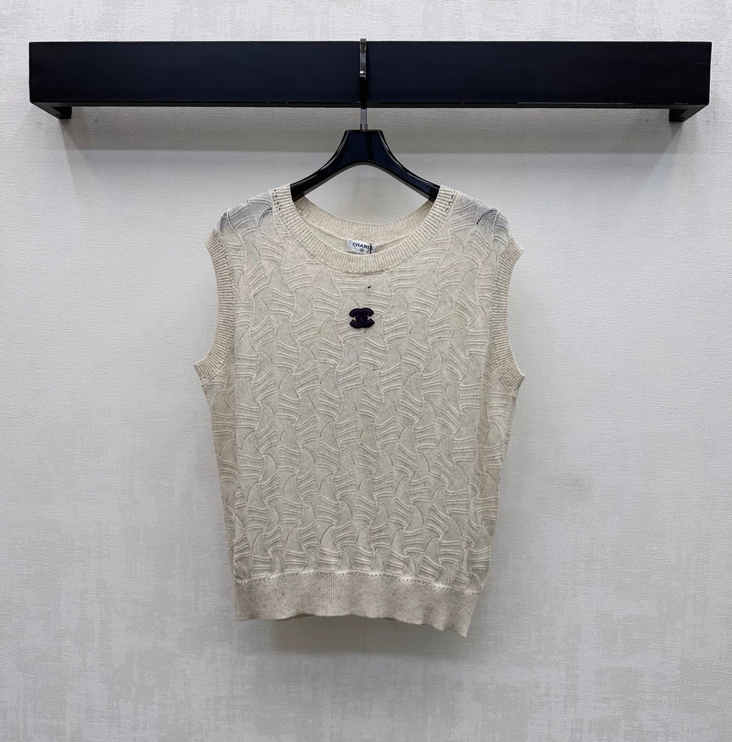 Embroidered Knit Vest
