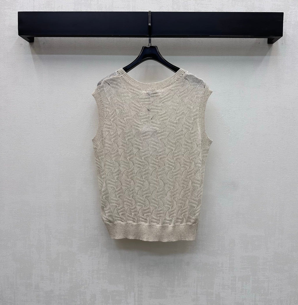 Embroidered Knit Vest