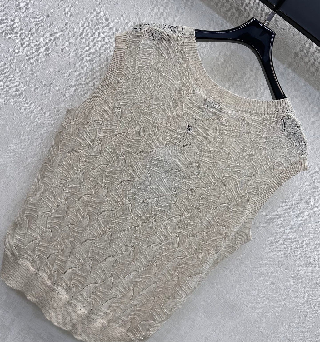Embroidered Knit Vest