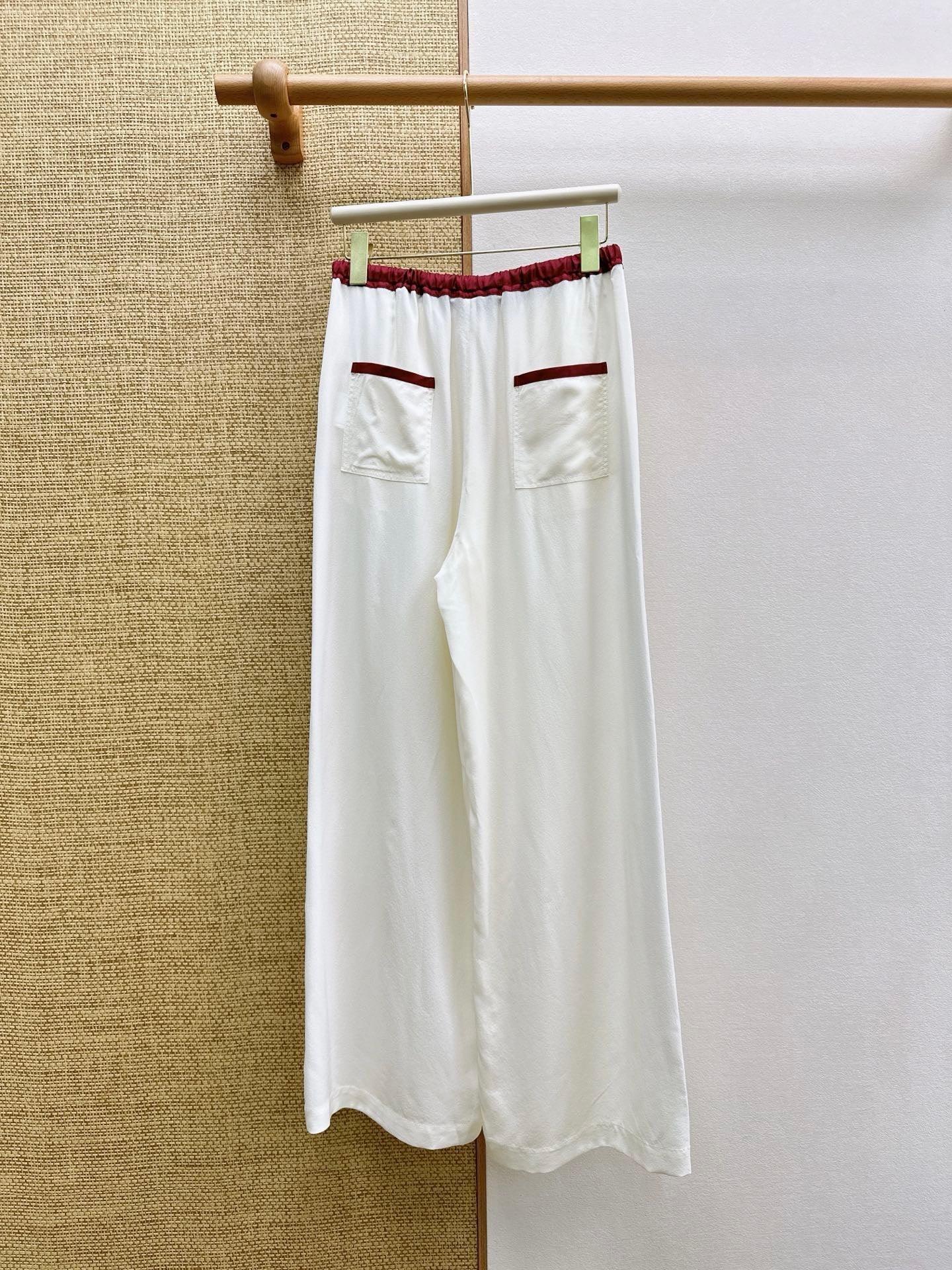 Burgundy High-Waisted Wide-Leg Pants