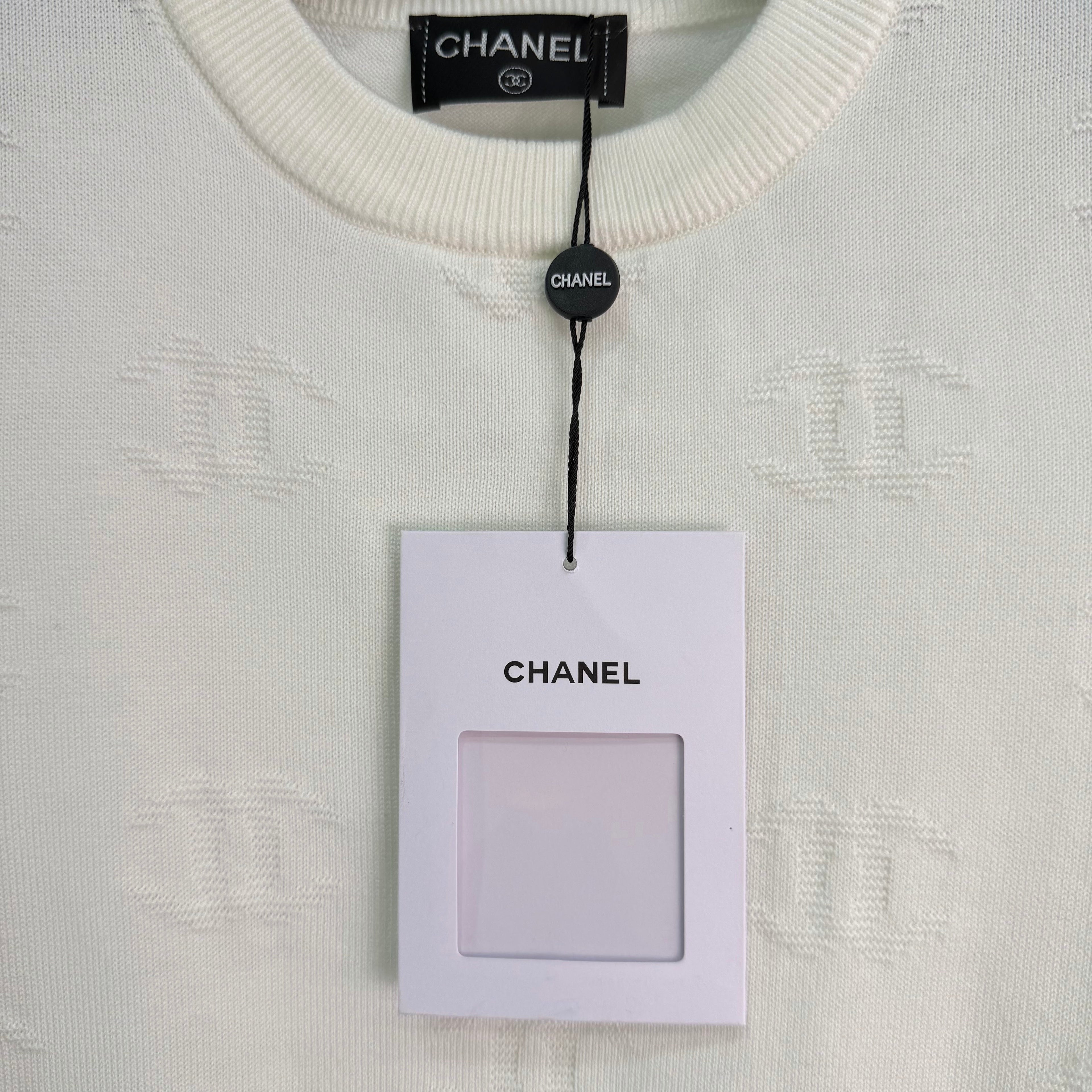 Jacquard Knit Short-Sleeve T-Shirt