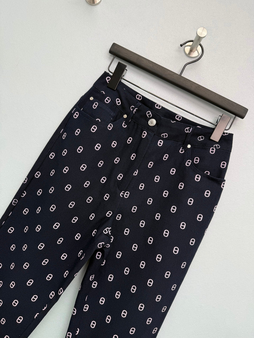 Printed Straight-Leg Casual Pants