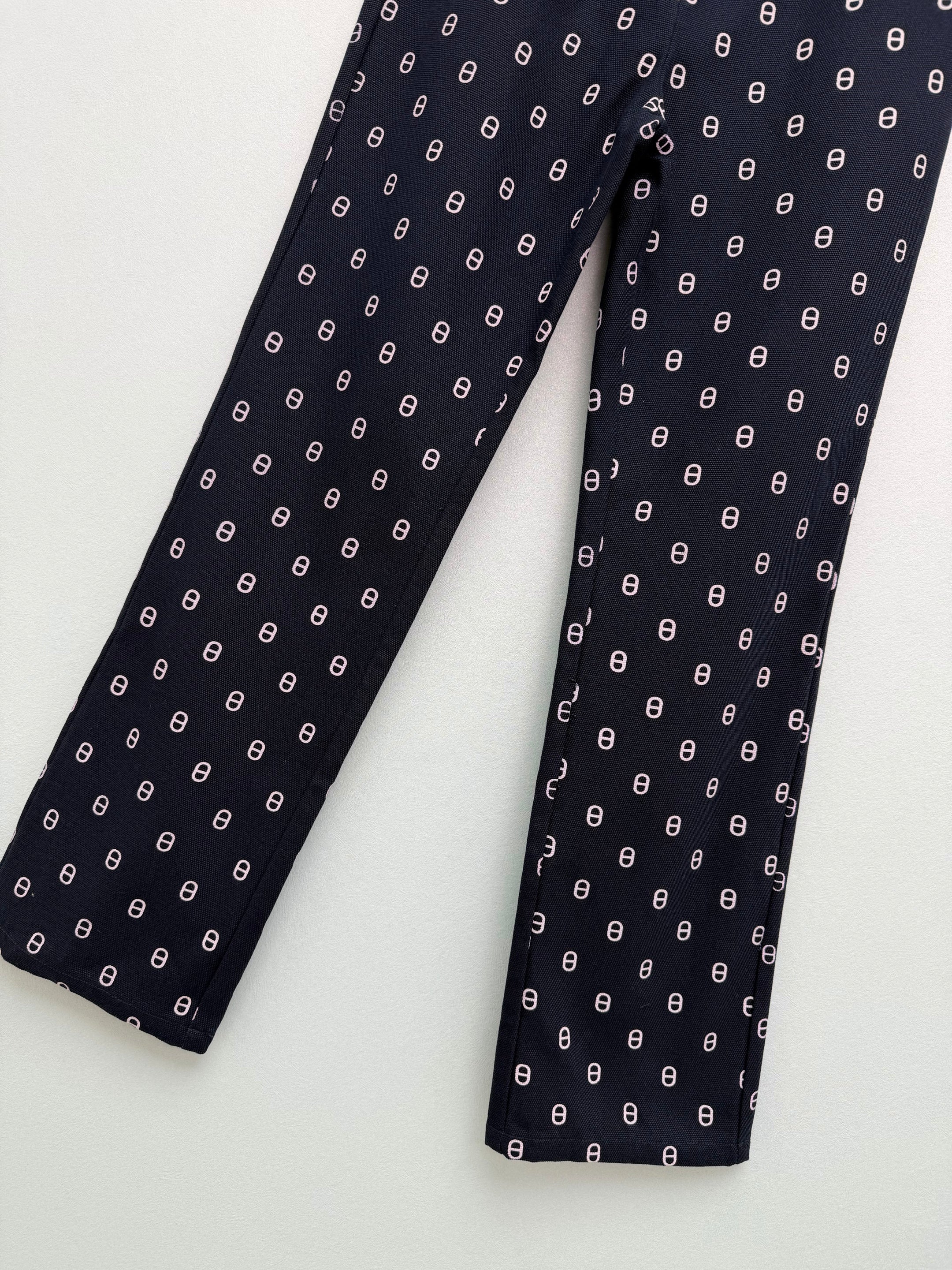 Printed Straight-Leg Casual Pants