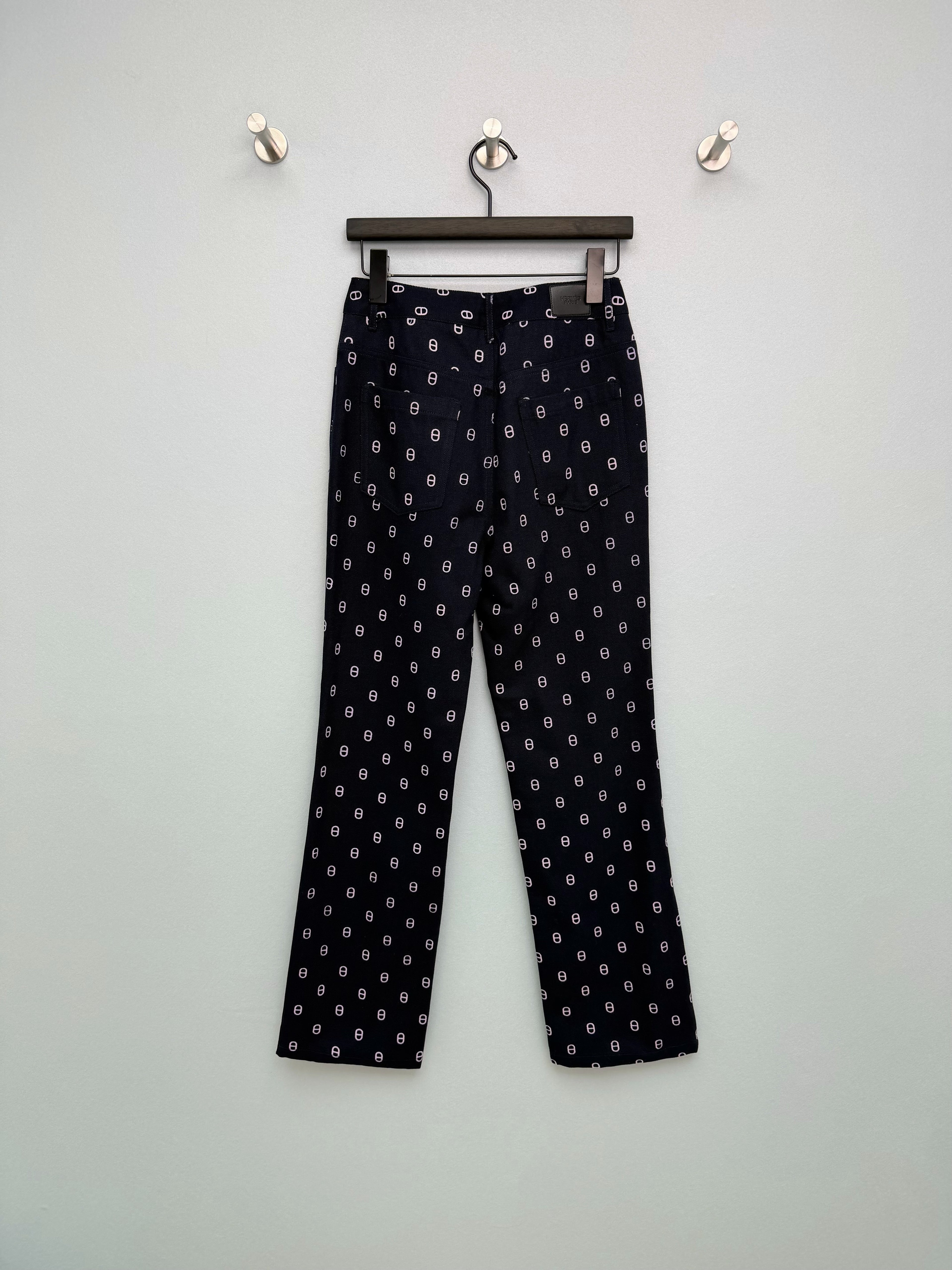 Printed Straight-Leg Casual Pants