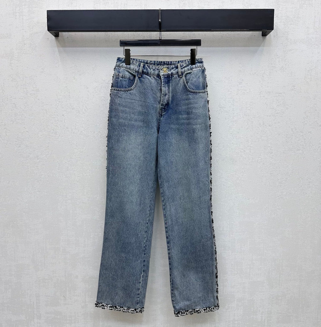 Patchwork Denim Pants