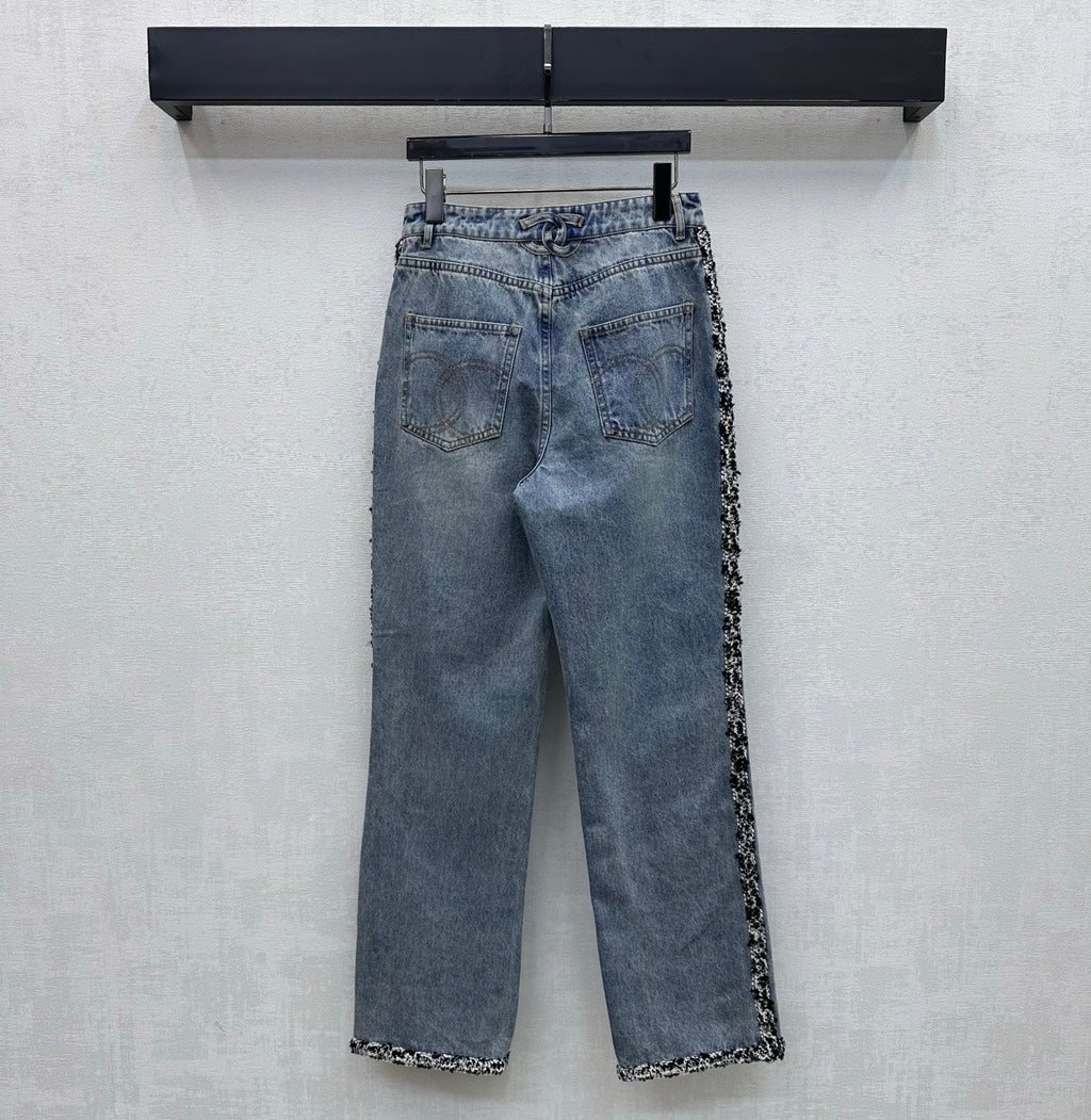 Patchwork Denim Pants