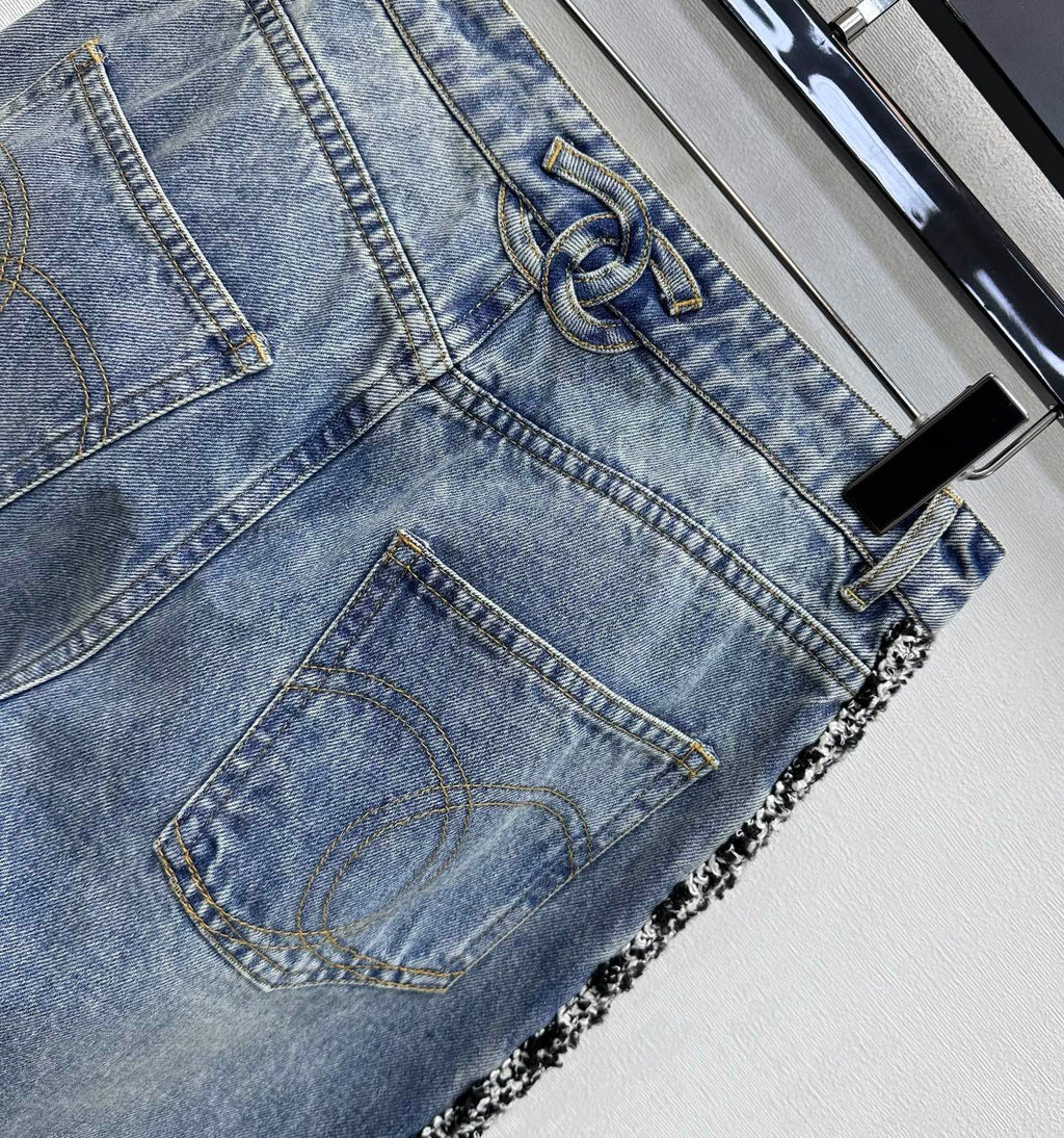 Patchwork Denim Pants