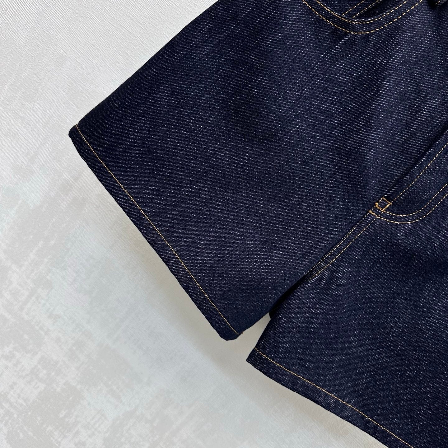 Embroidered Backpack Button Denim Shorts