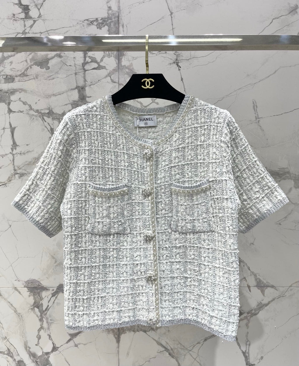 Heavily Beaded Tweed Jacket