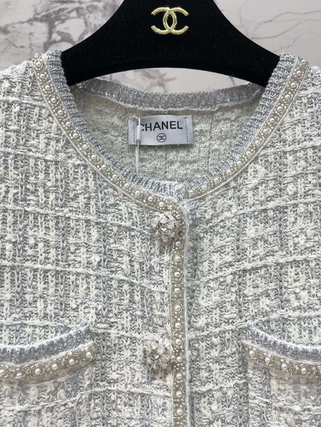 Heavily Beaded Tweed Jacket