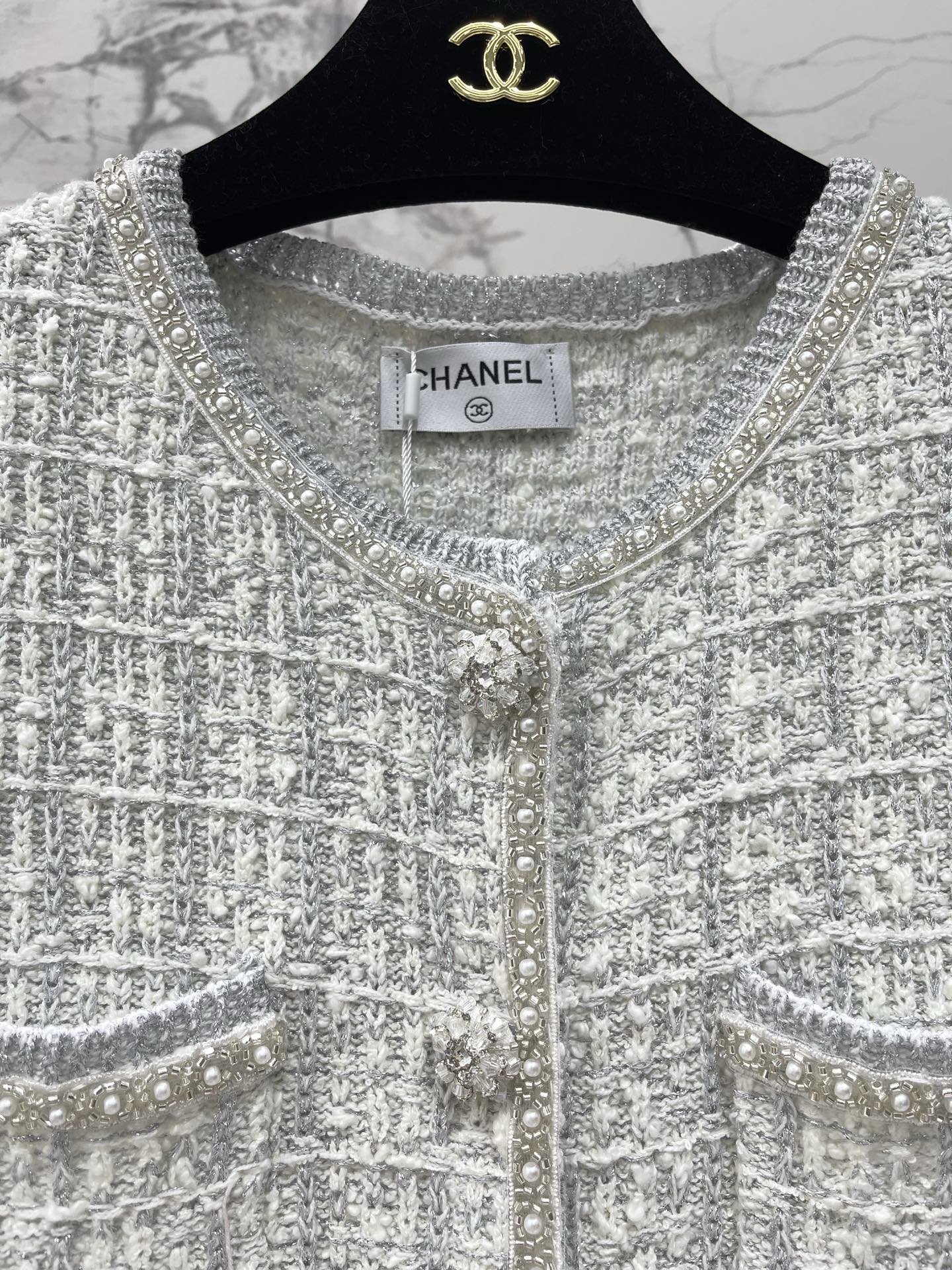 Heavily Beaded Tweed Jacket