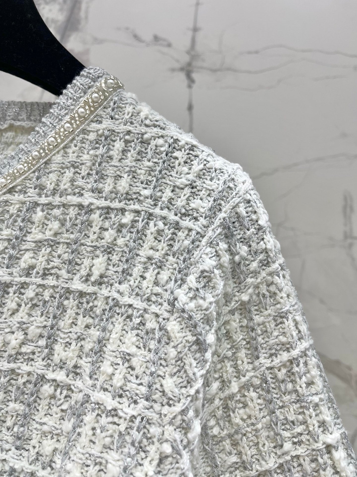 Heavily Beaded Tweed Jacket