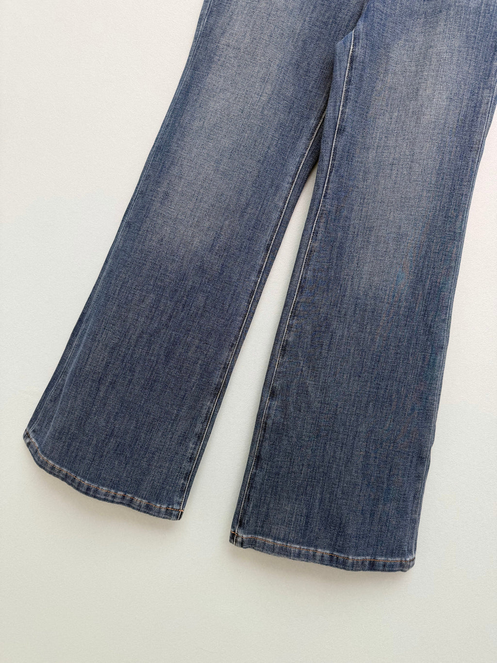 Retro-wash high-waisted wide-leg jeans