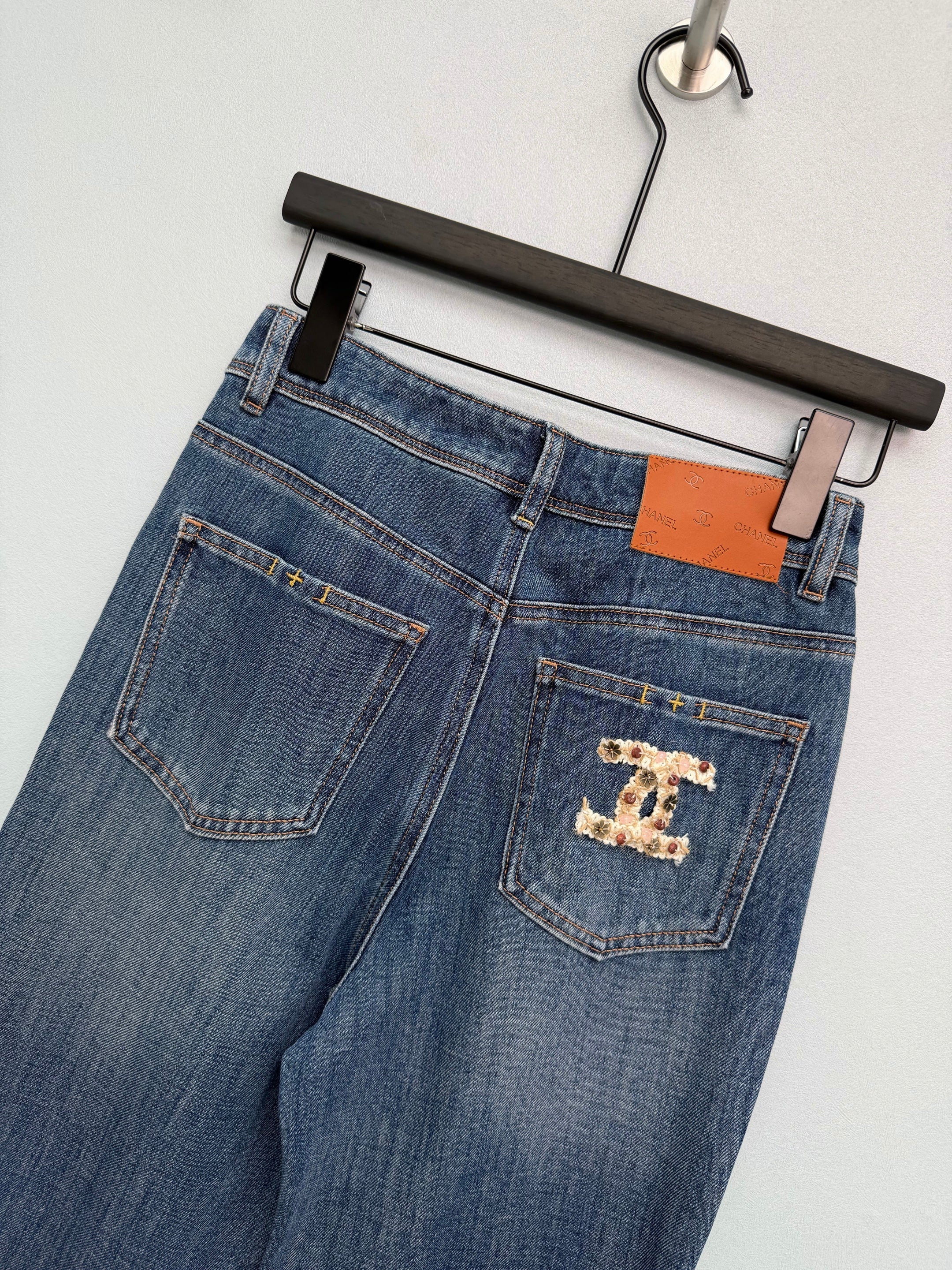 Retro-wash high-waisted wide-leg jeans