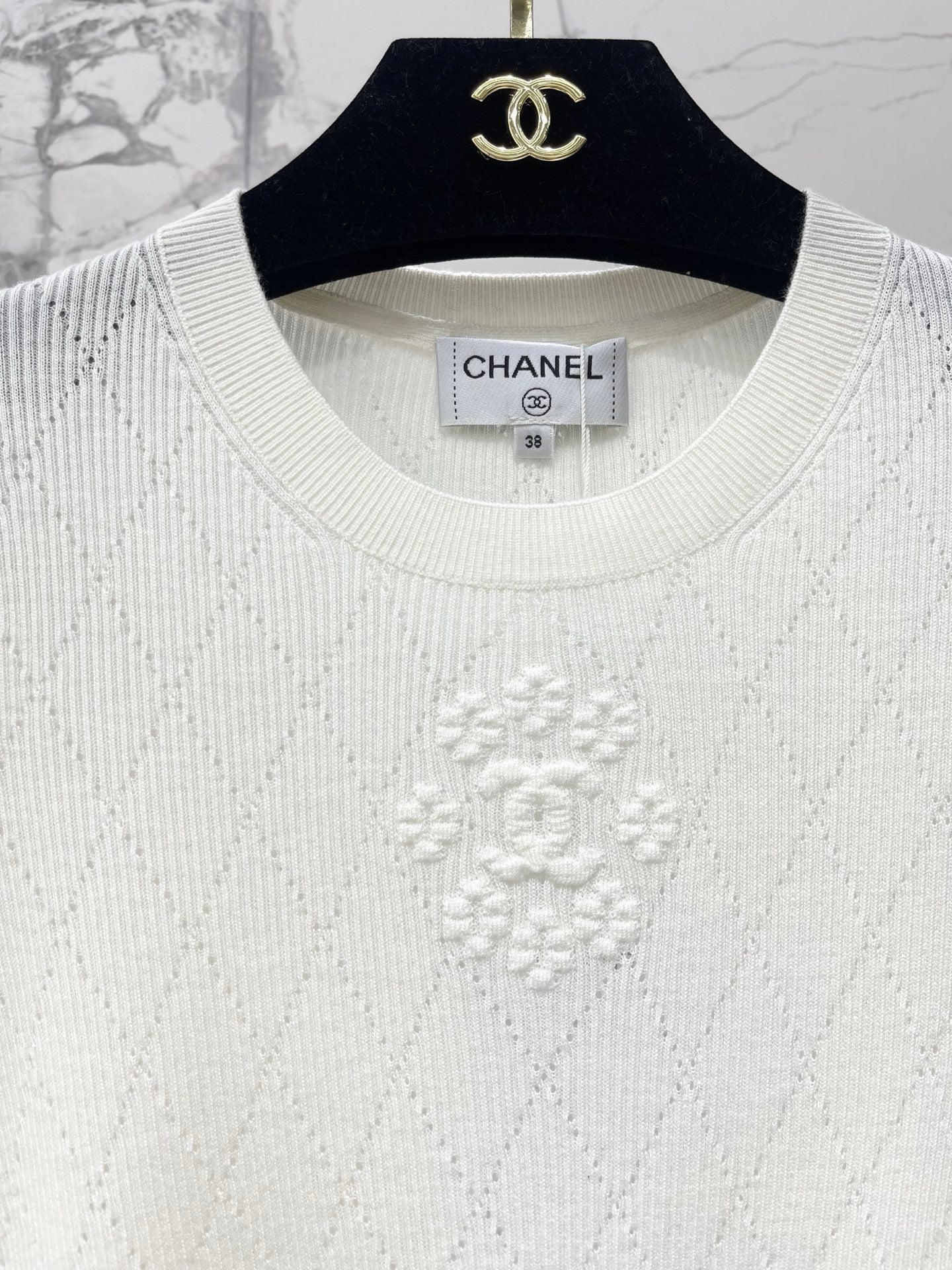 Floral-Embroidered Crew-Neck Knit Sweater