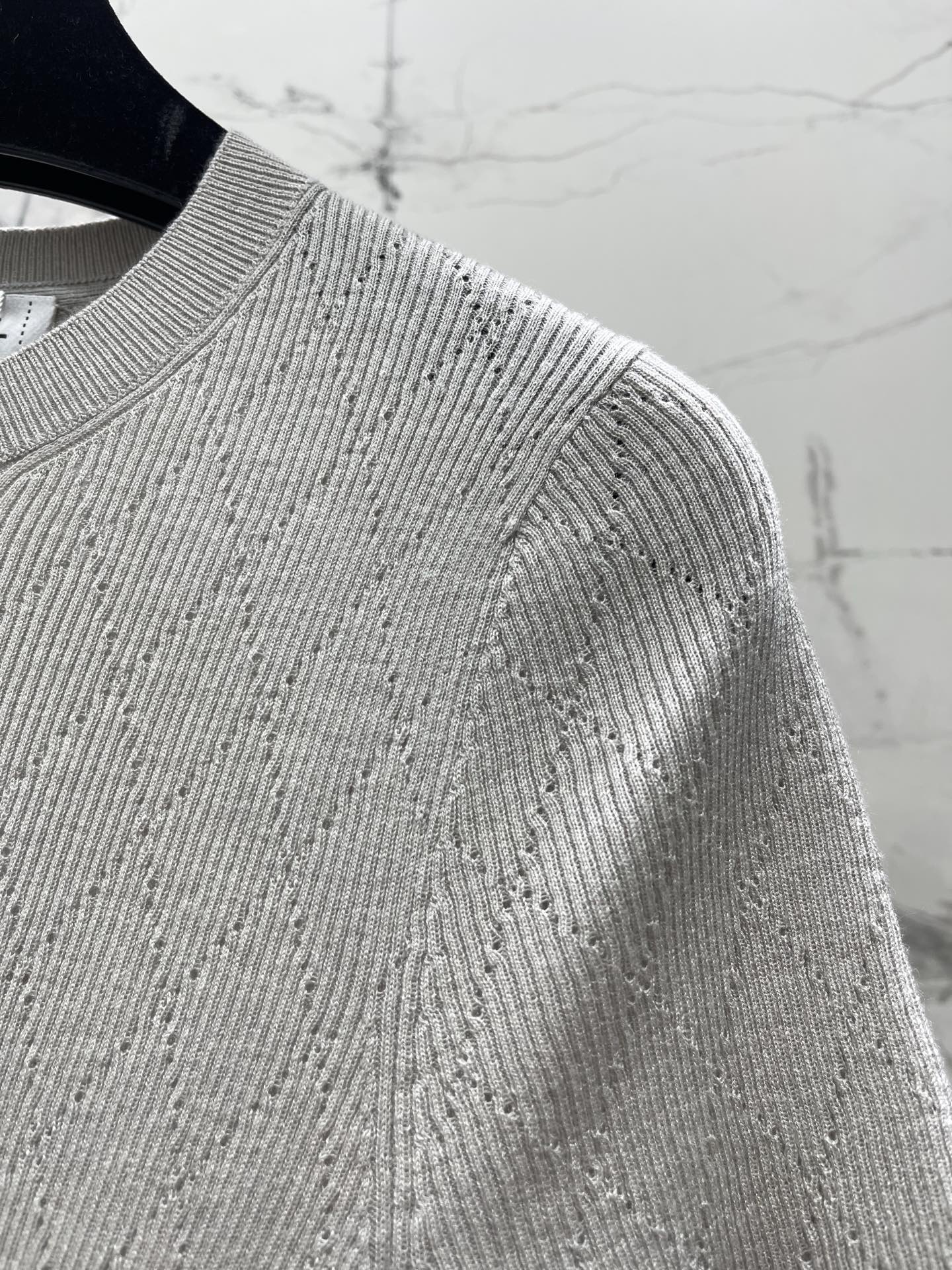Floral-Embroidered Crew-Neck Knit Sweater