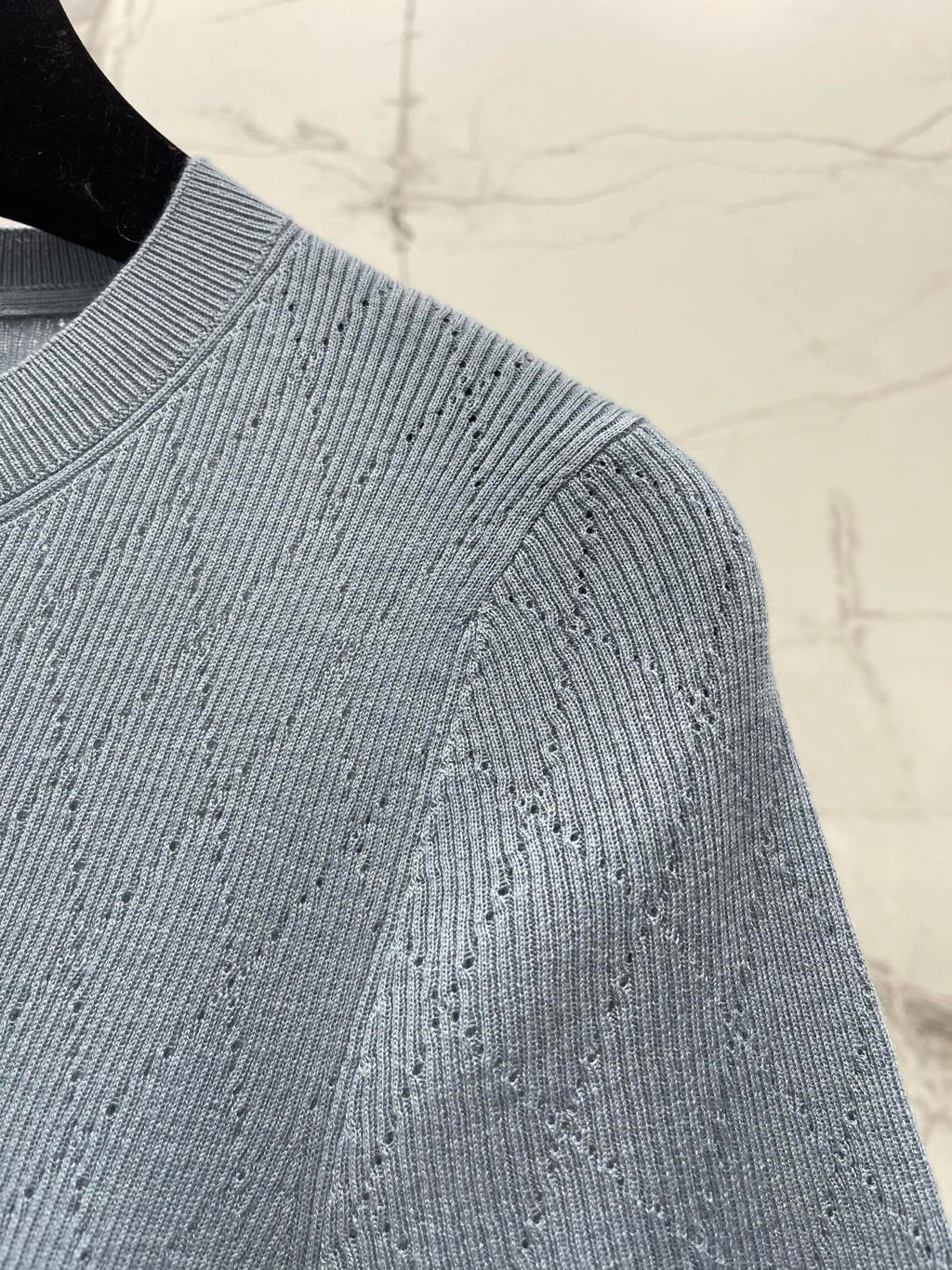 Floral-Embroidered Crew-Neck Knit Sweater