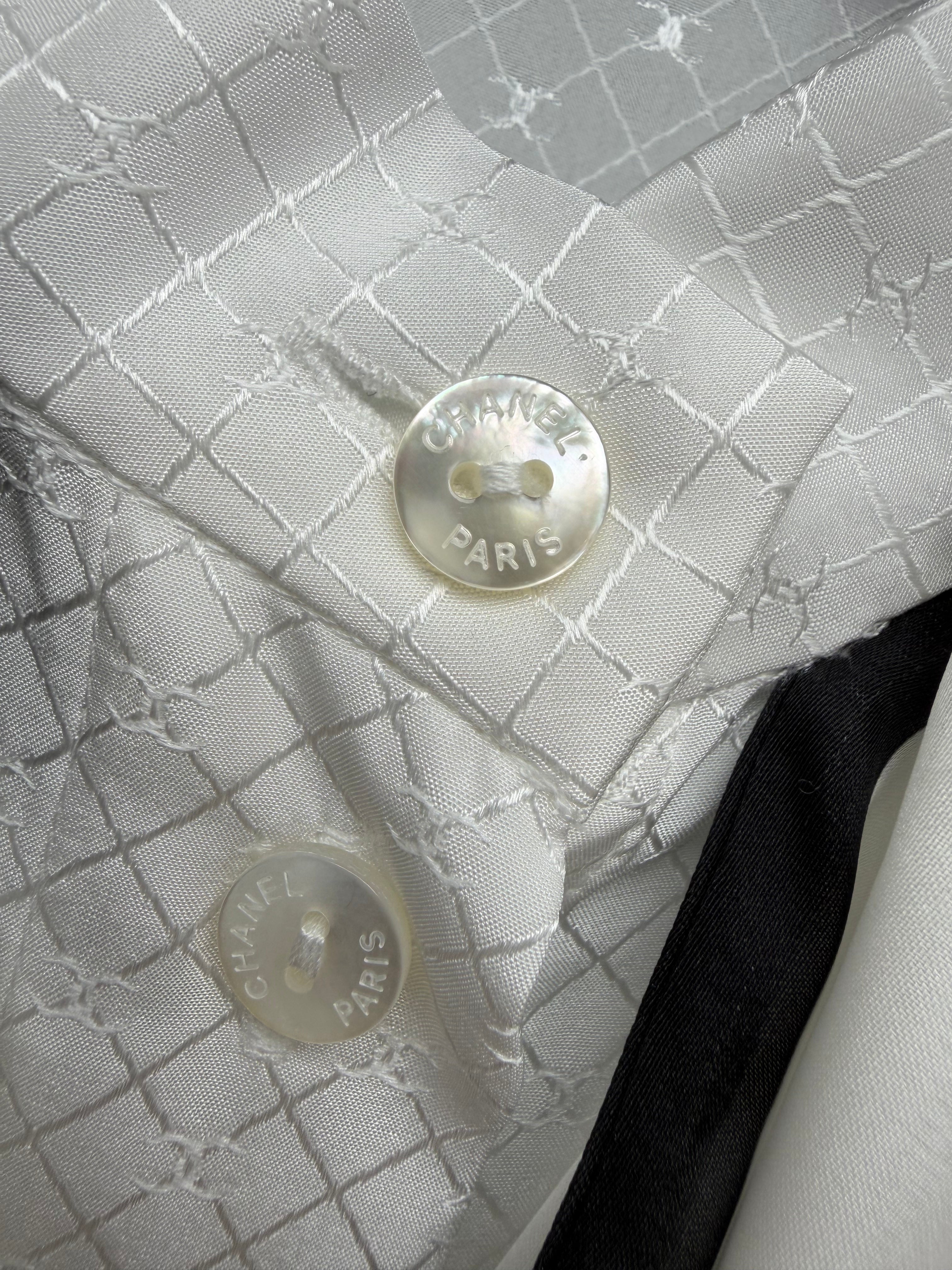 Diamond Jacquard Silk Blouse