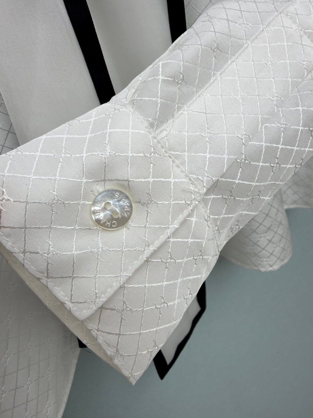 Diamond Jacquard Silk Blouse