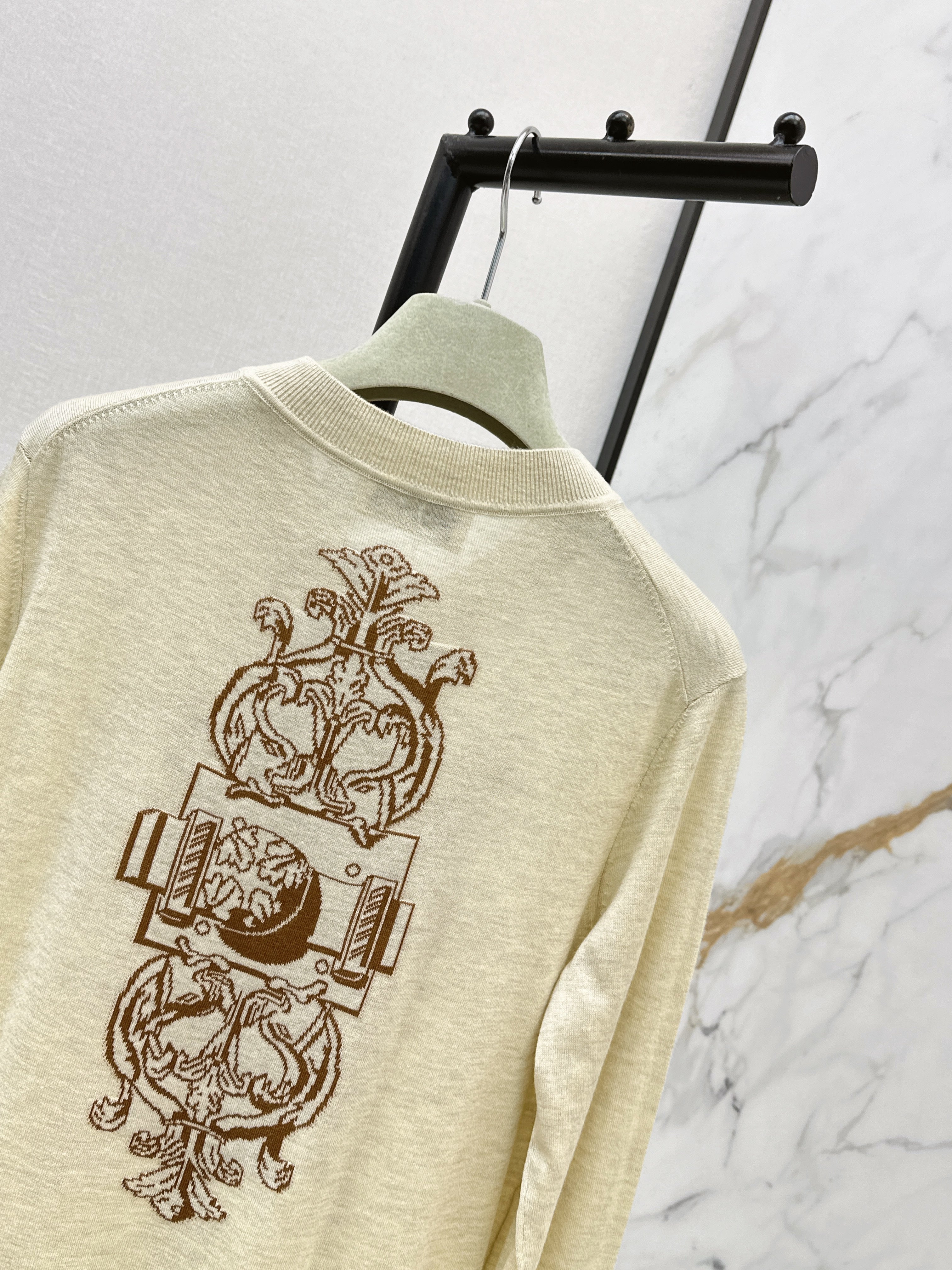 Embroidered Knit Cardigan