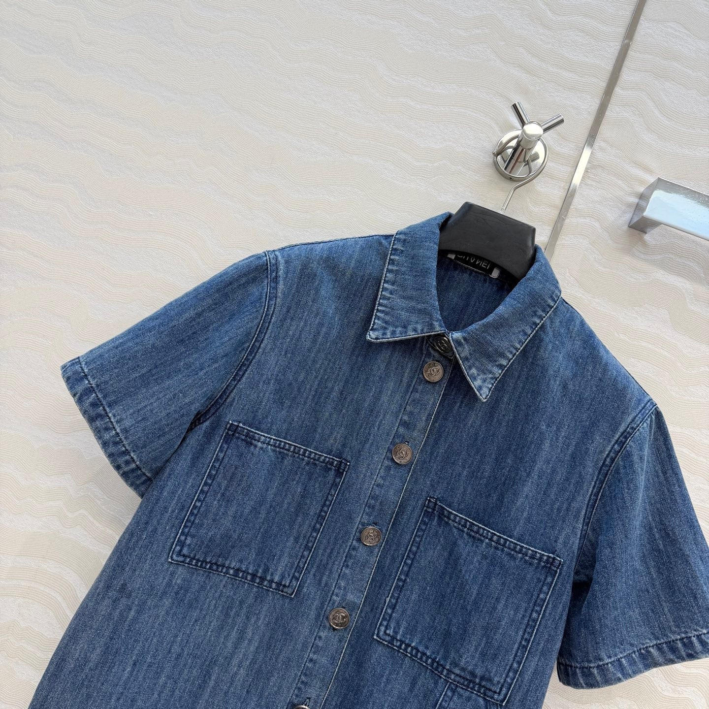 Danny Short-Sleeve Denim Shirt