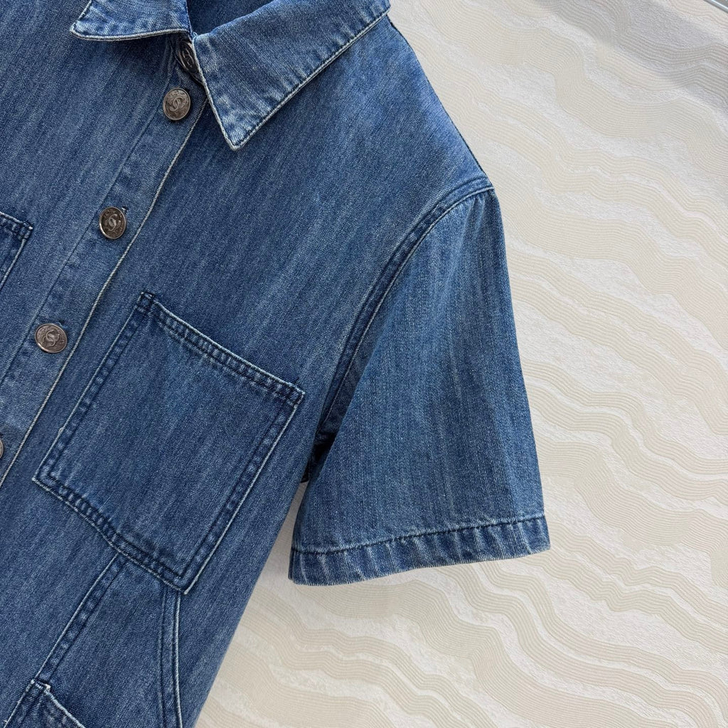 Danny Short-Sleeve Denim Shirt