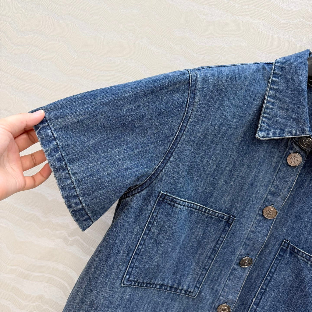 Danny Short-Sleeve Denim Shirt