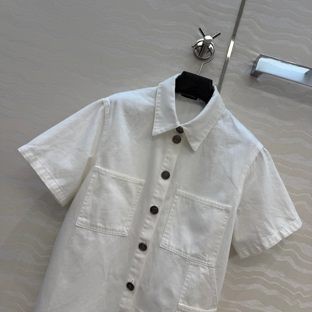 Danny Short-Sleeve Denim Shirt