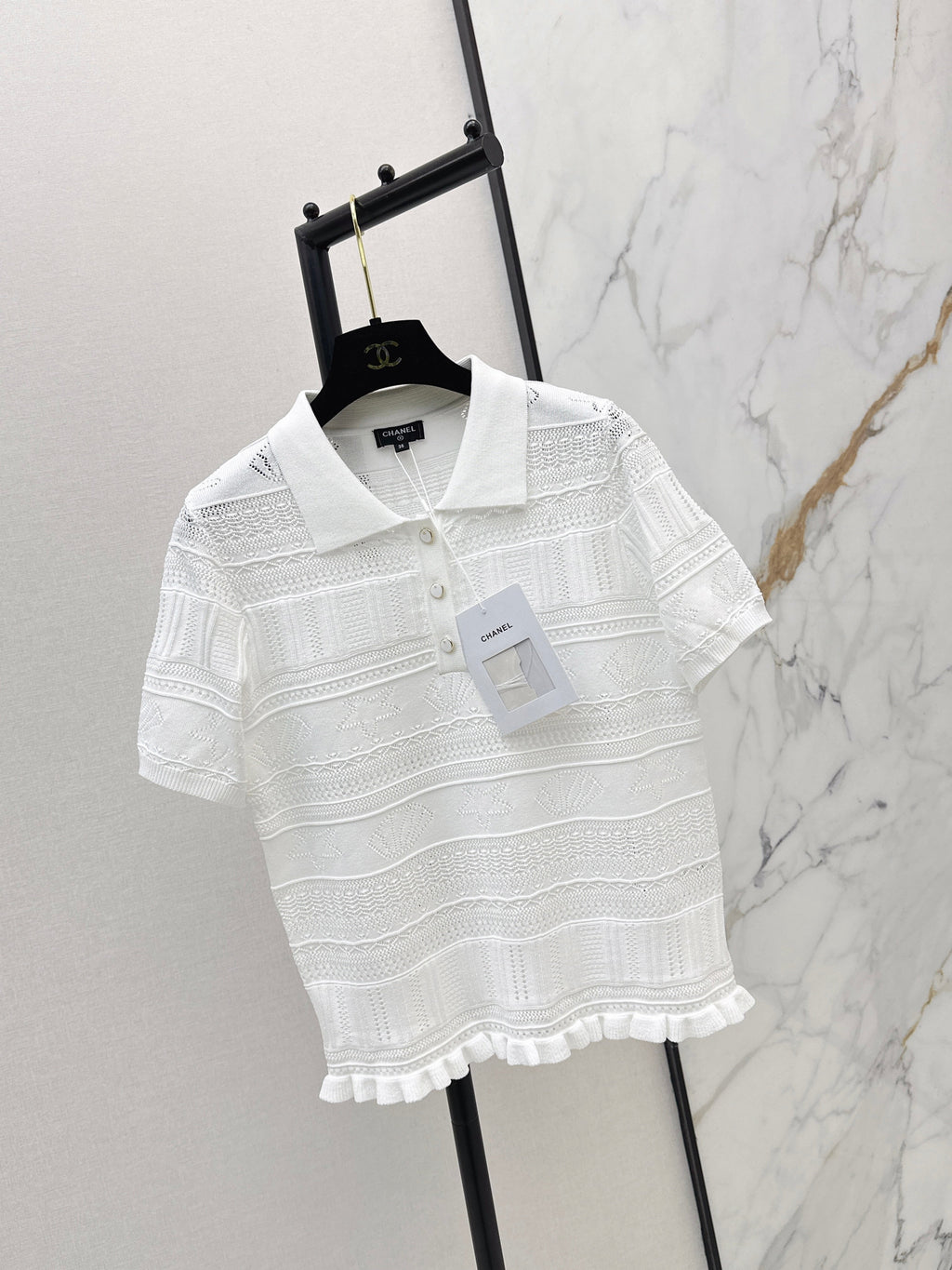 Knitted Short-Sleeve Top
