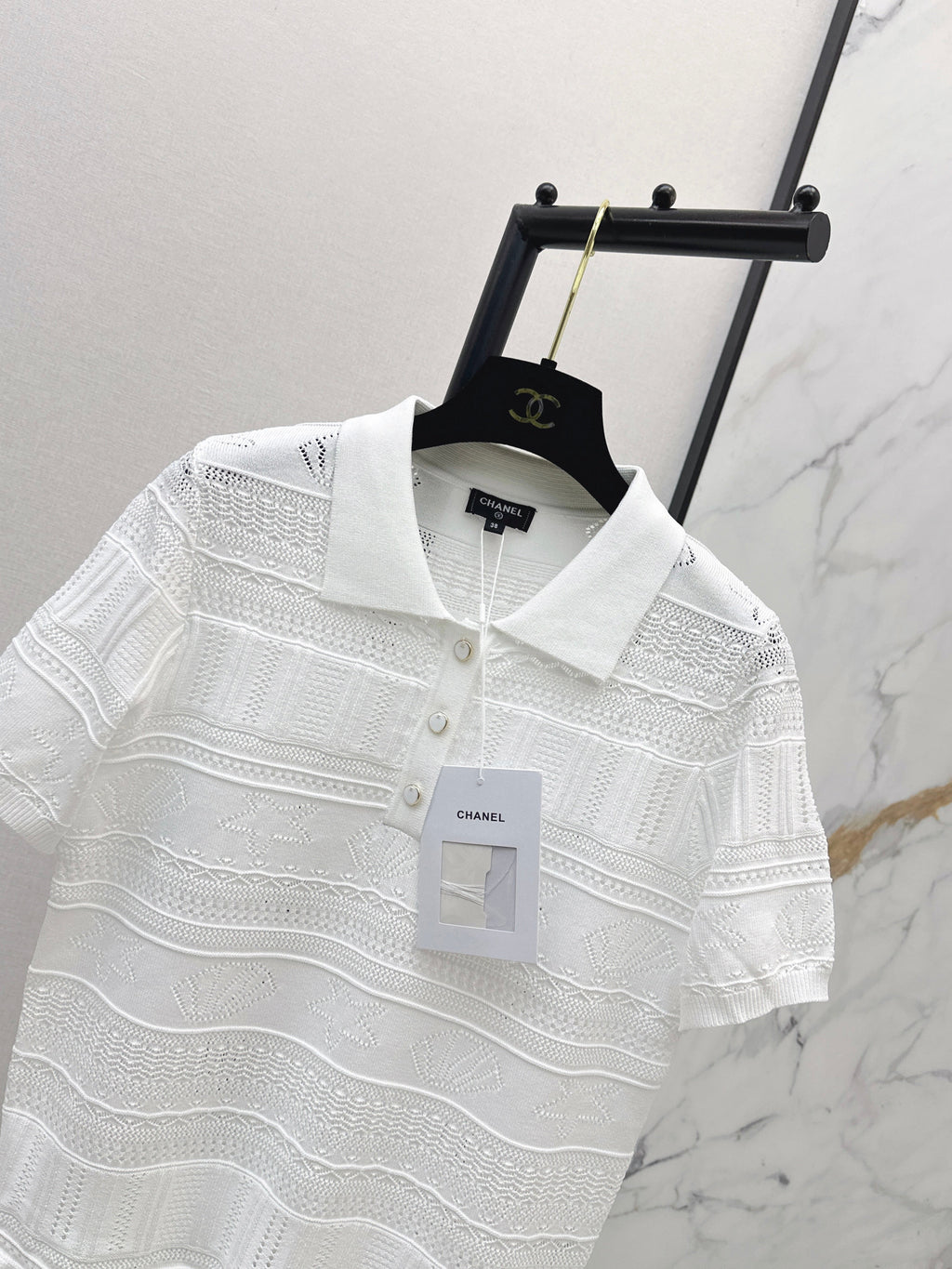 Knitted Short-Sleeve Top