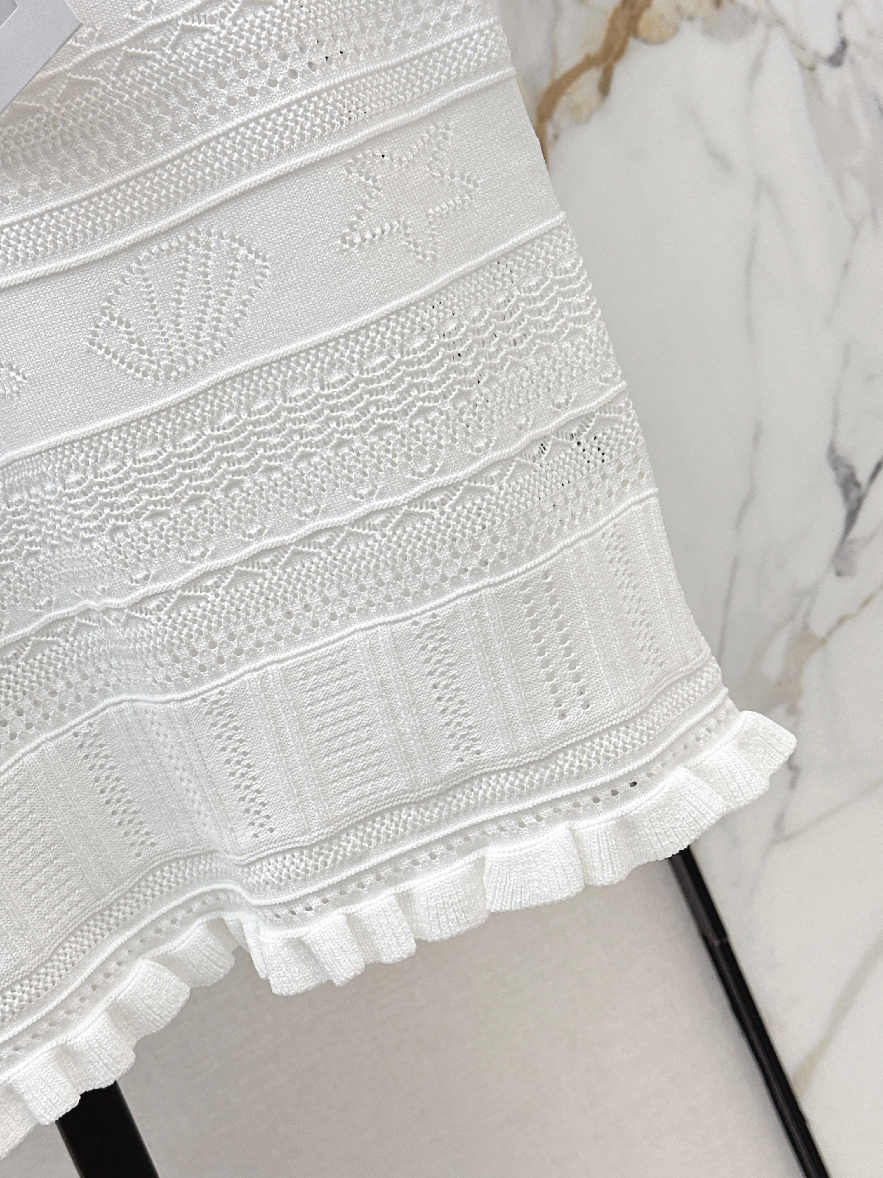 Knitted Short-Sleeve Top