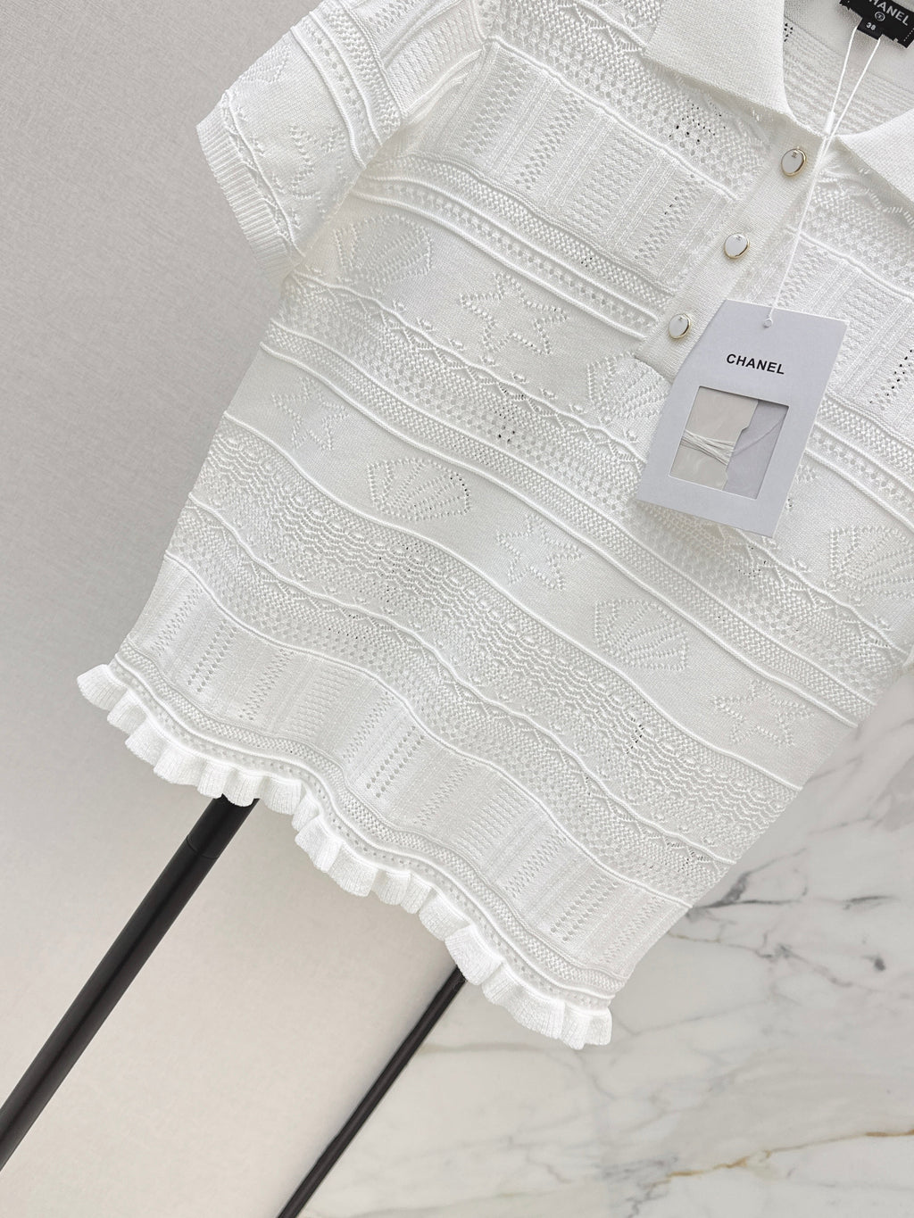 Knitted Short-Sleeve Top