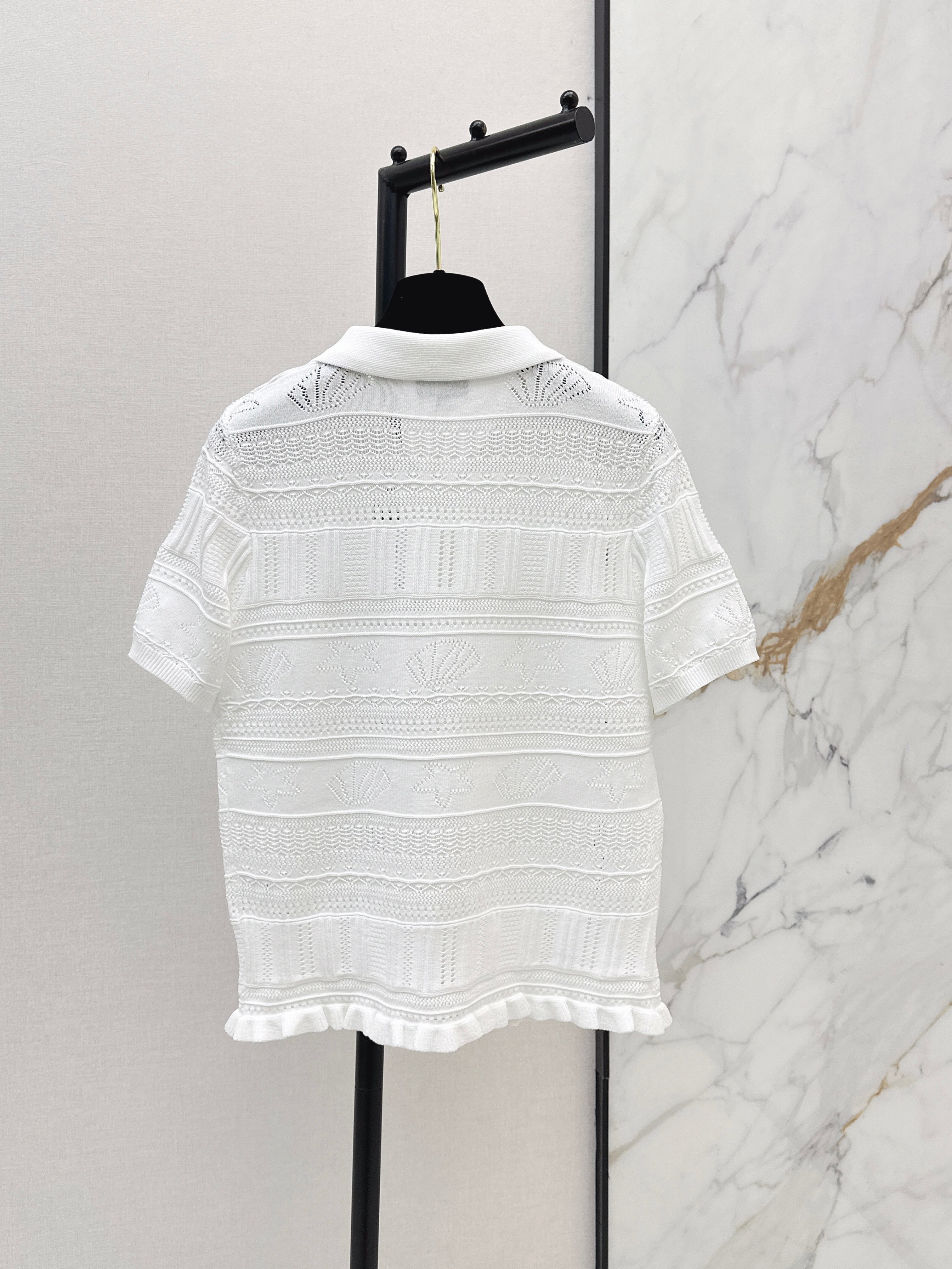 Knitted Short-Sleeve Top