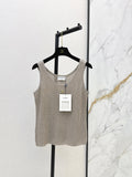 Rhinestone-Embellished Knit Vest