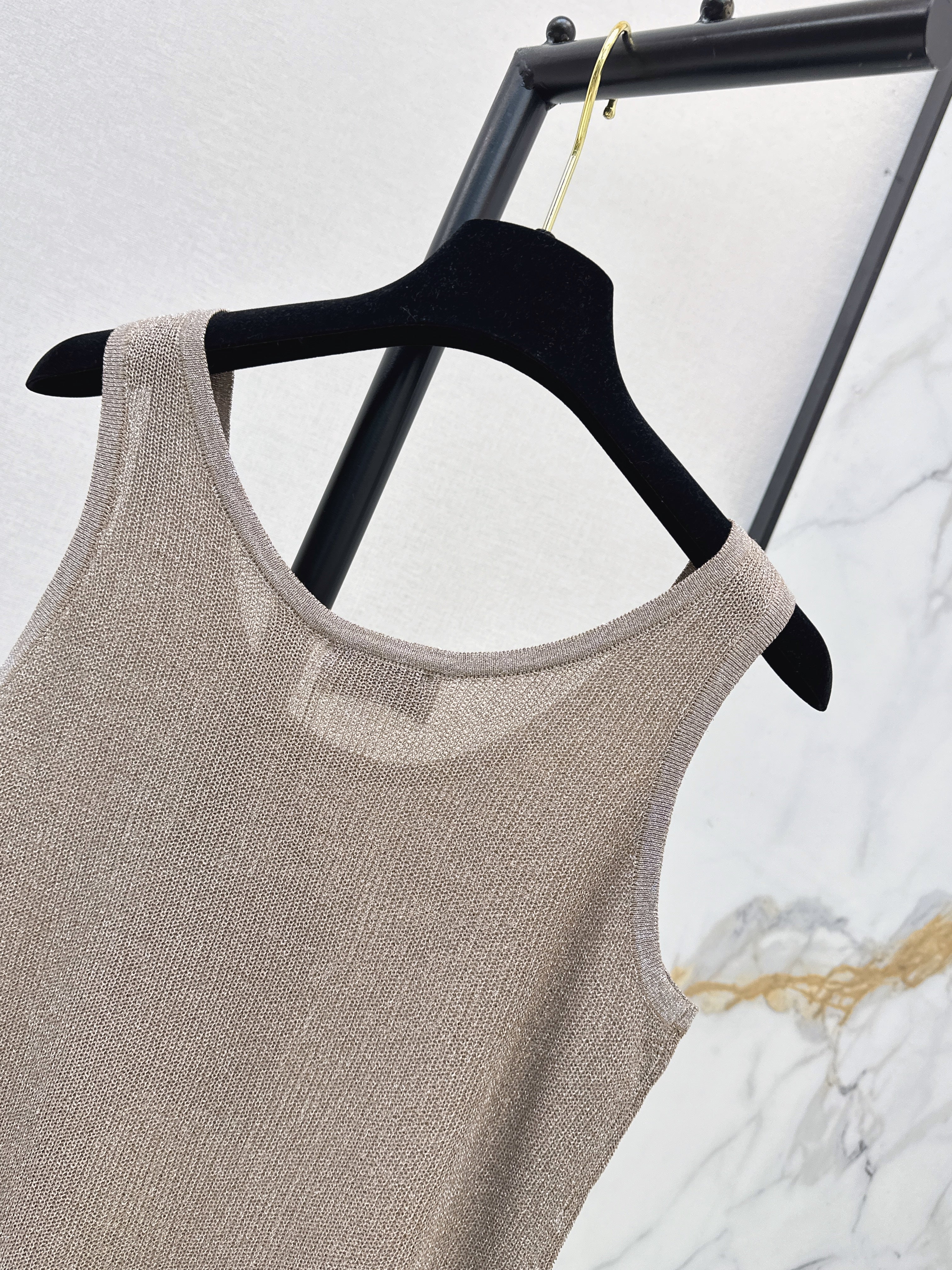 Rhinestone-Embellished Knit Vest