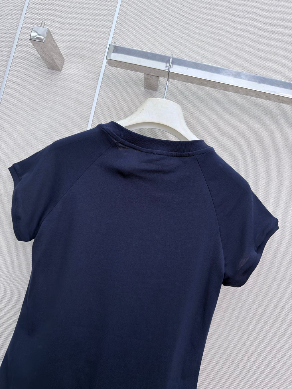 26 New Style Embroidered Crew-Neck Short-Sleeve Top
