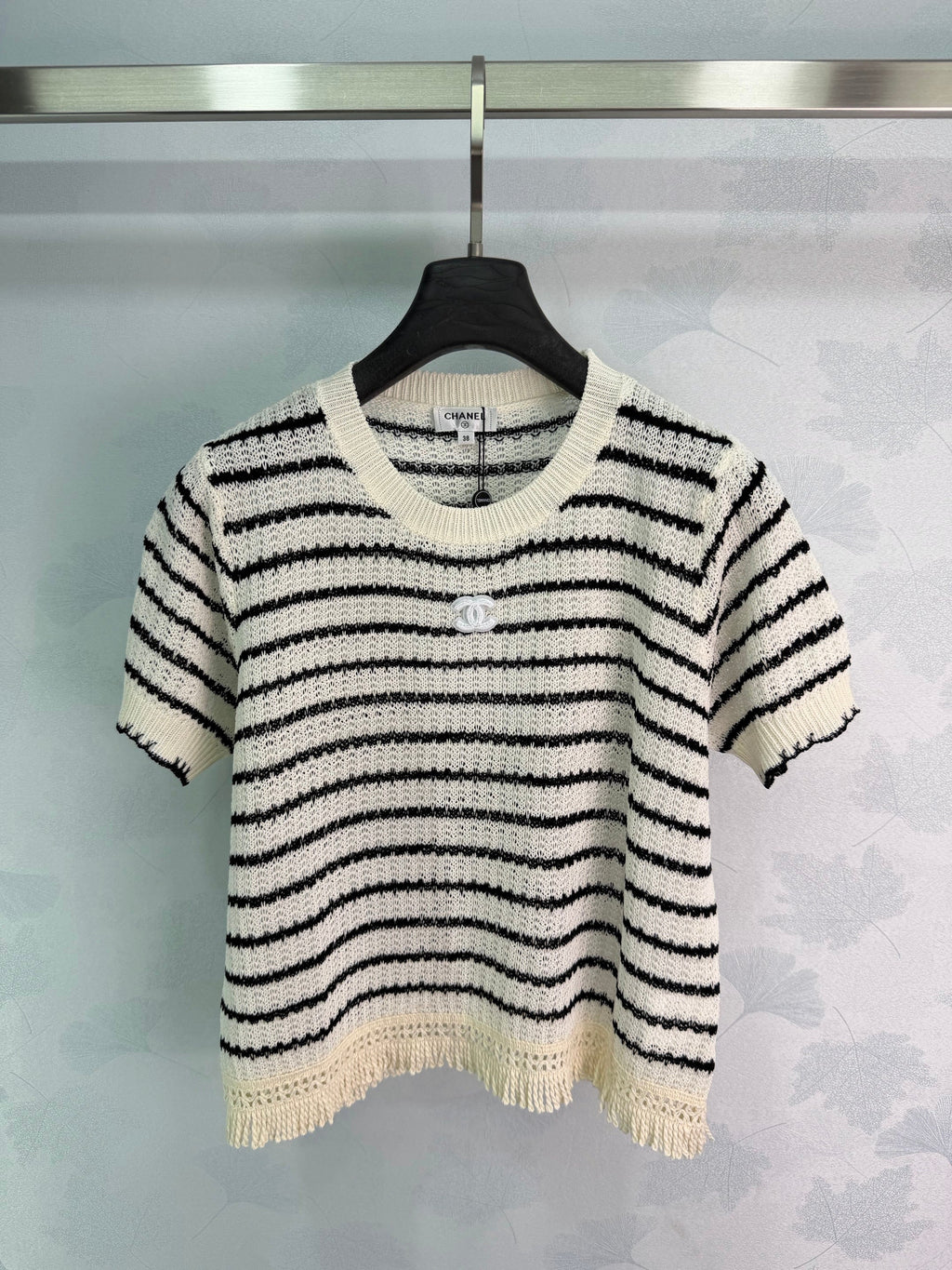 Striped Knit Short-Sleeve T-Shirt