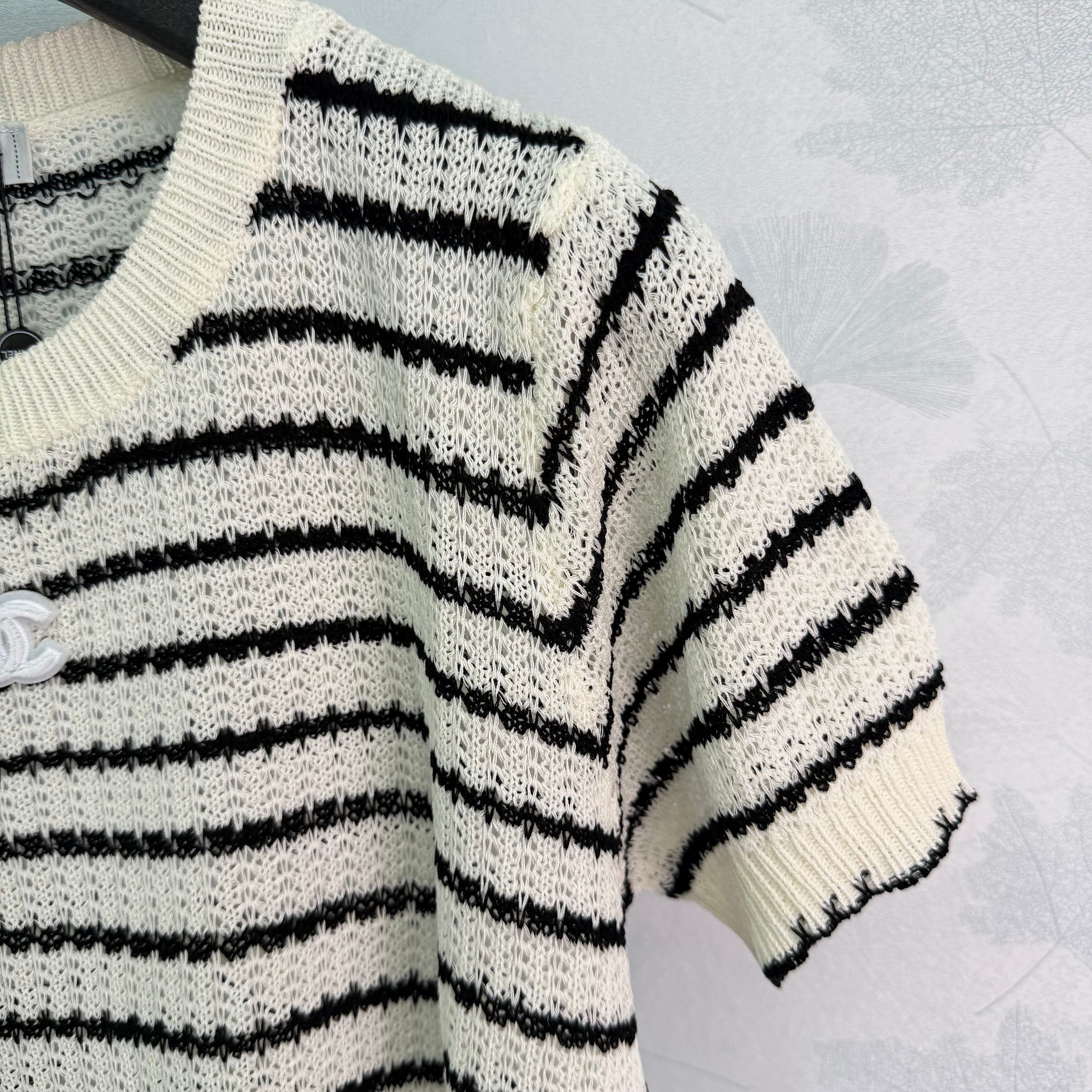Striped Knit Short-Sleeve T-Shirt