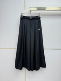 Pleated wide-leg pants