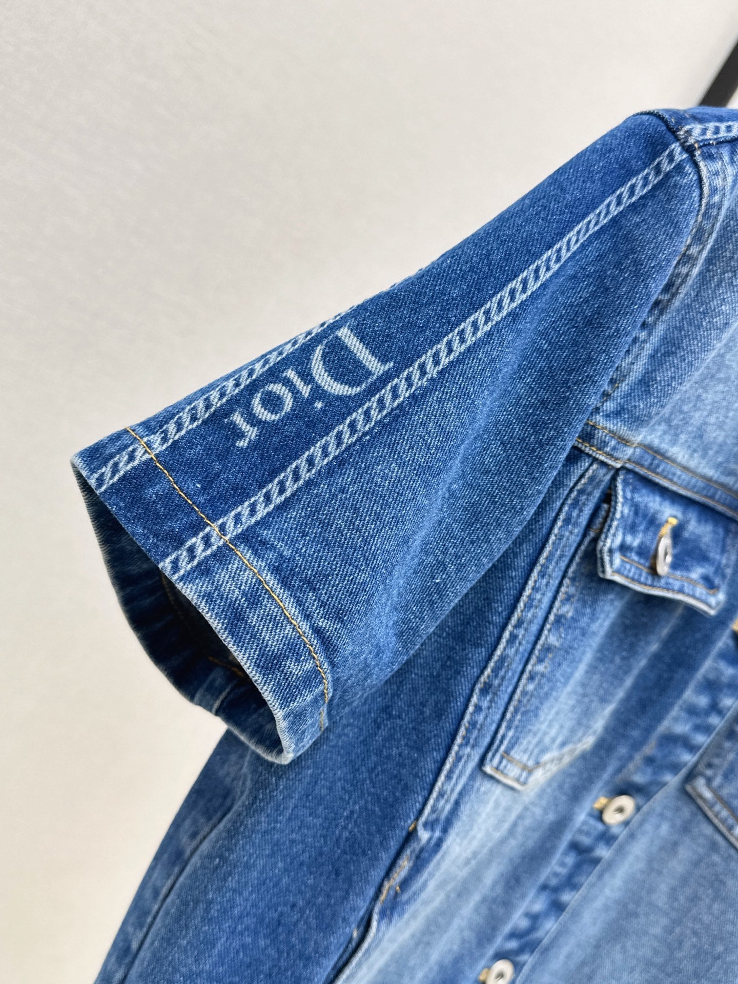 Webbing-trimmed denim set