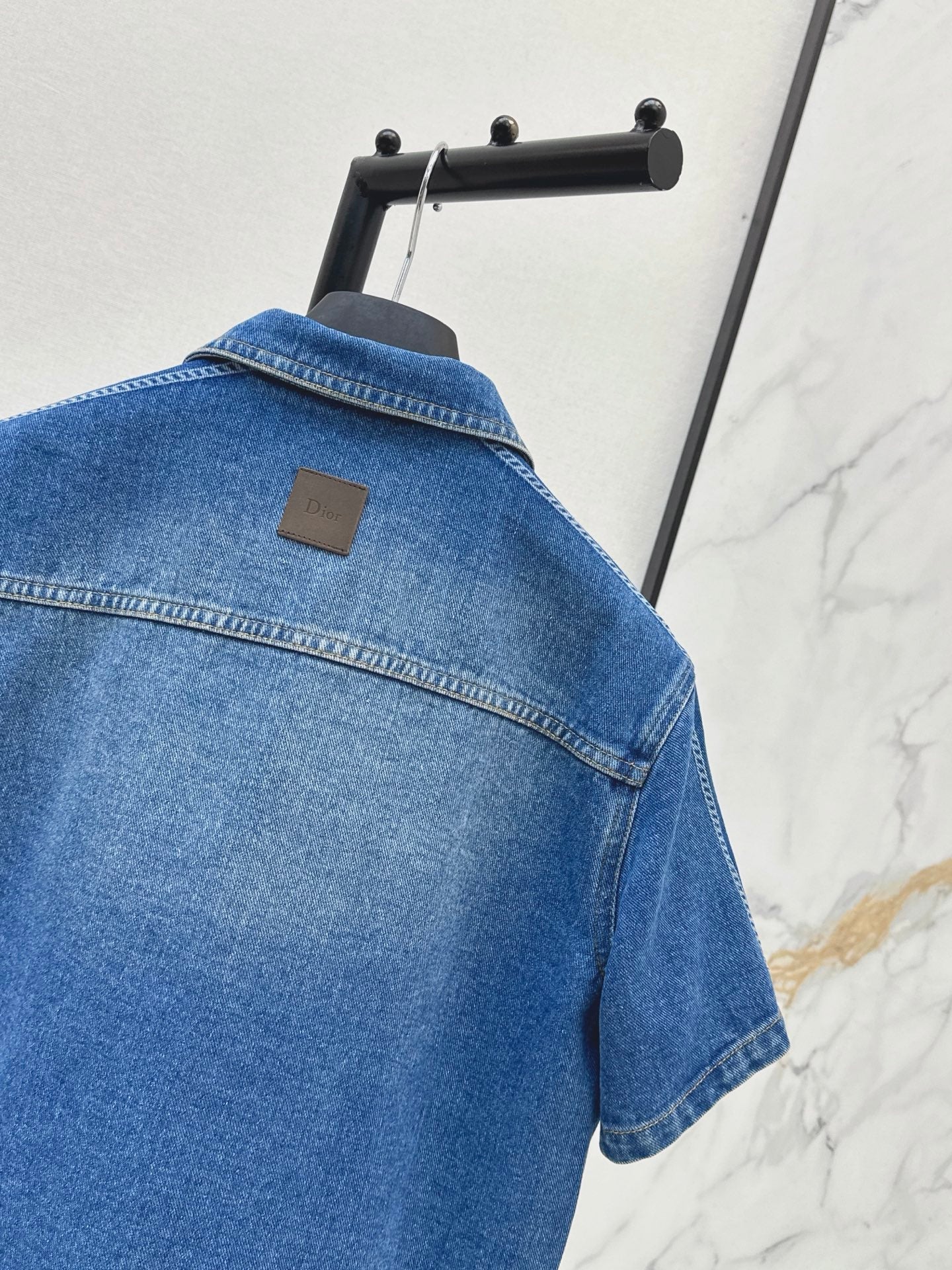 Webbing-trimmed denim set