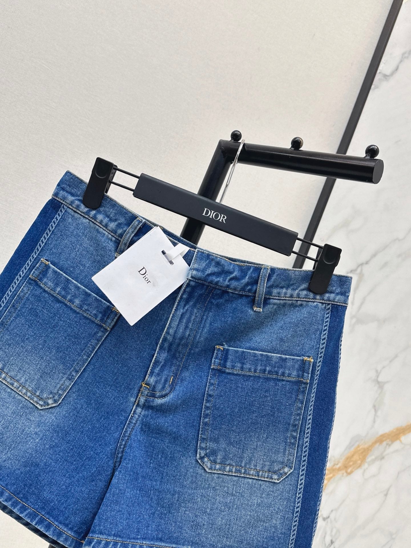 Webbing-trimmed denim set