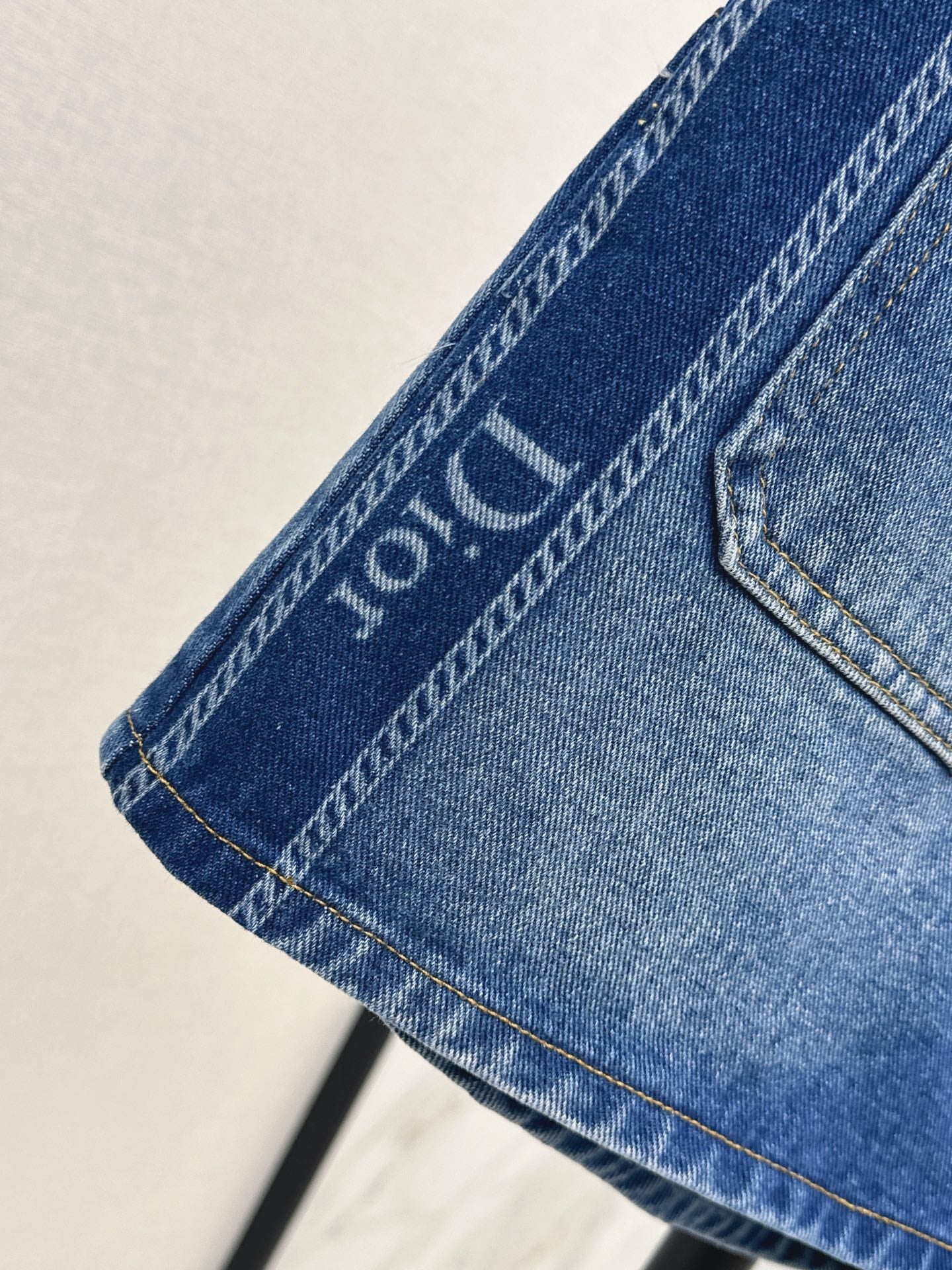 Webbing-trimmed denim set