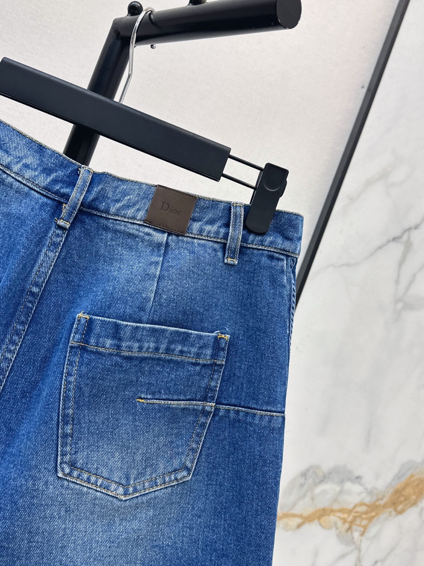 Webbing-trimmed denim set