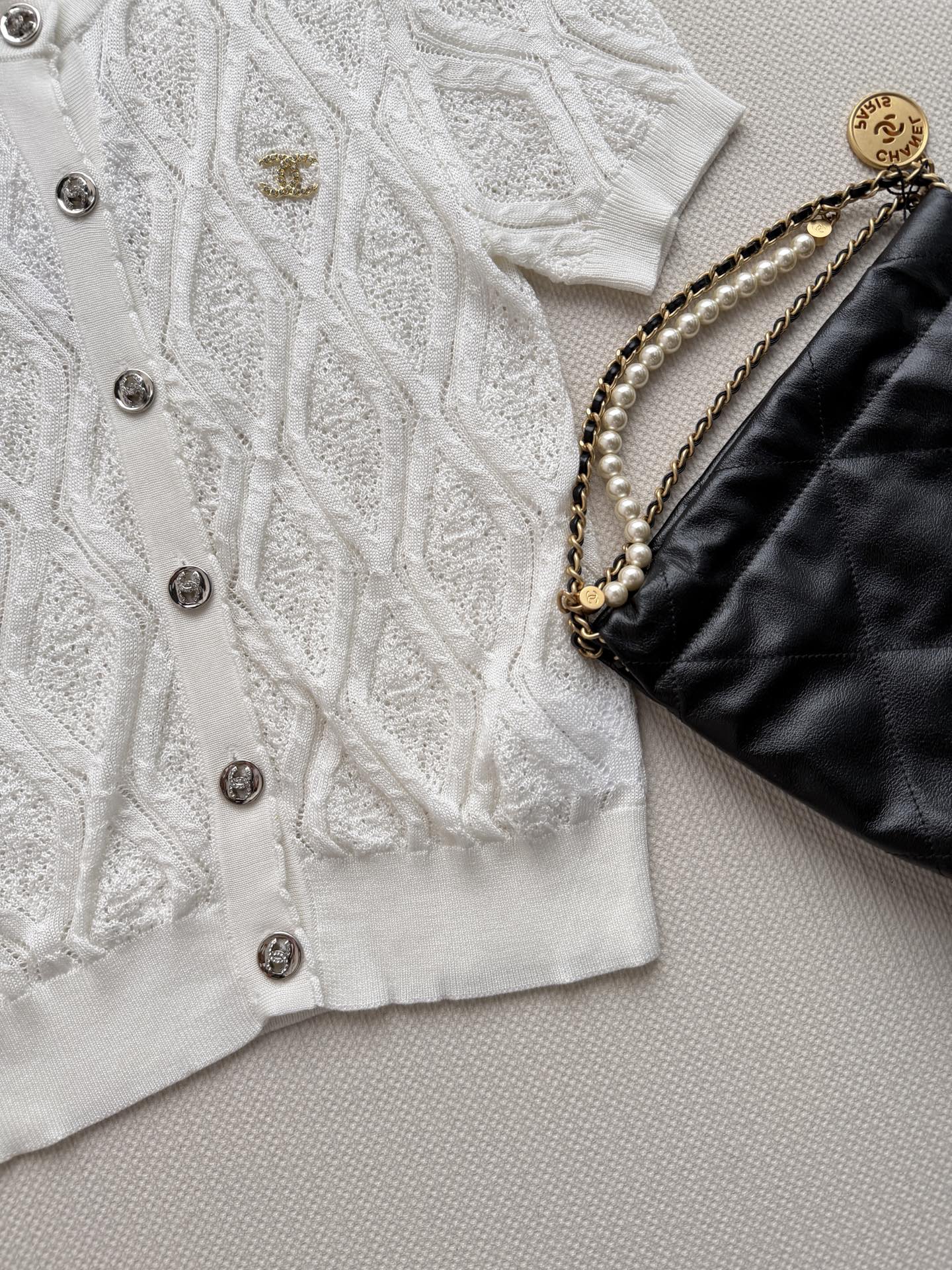 Short-Sleeve Knit Cardigan