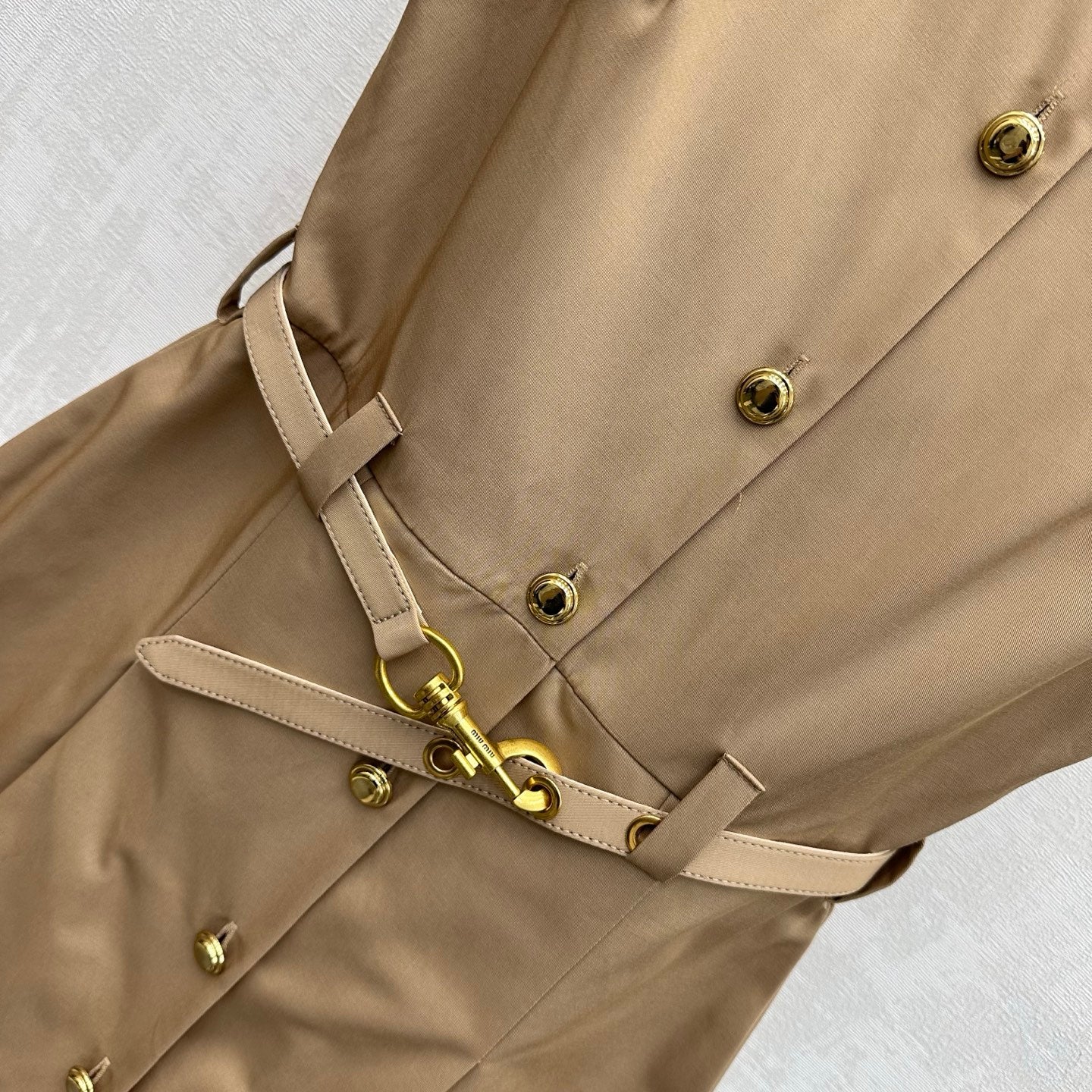 Belted Collared Dress